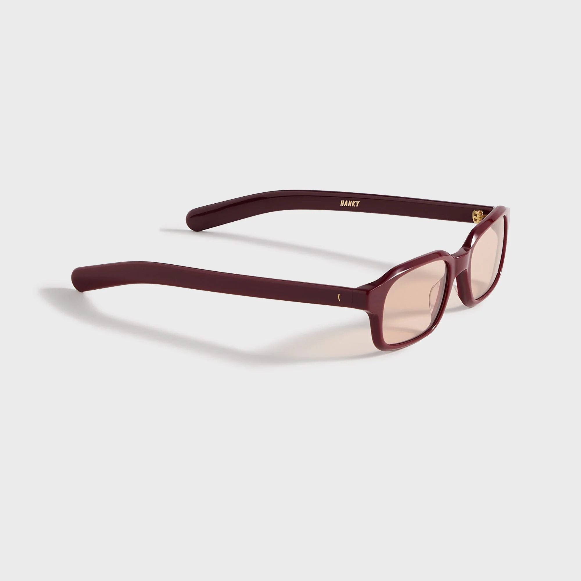 Flatlist Hanky Sunglasses - Solid Bordeaux / Peach Lens - Image 2