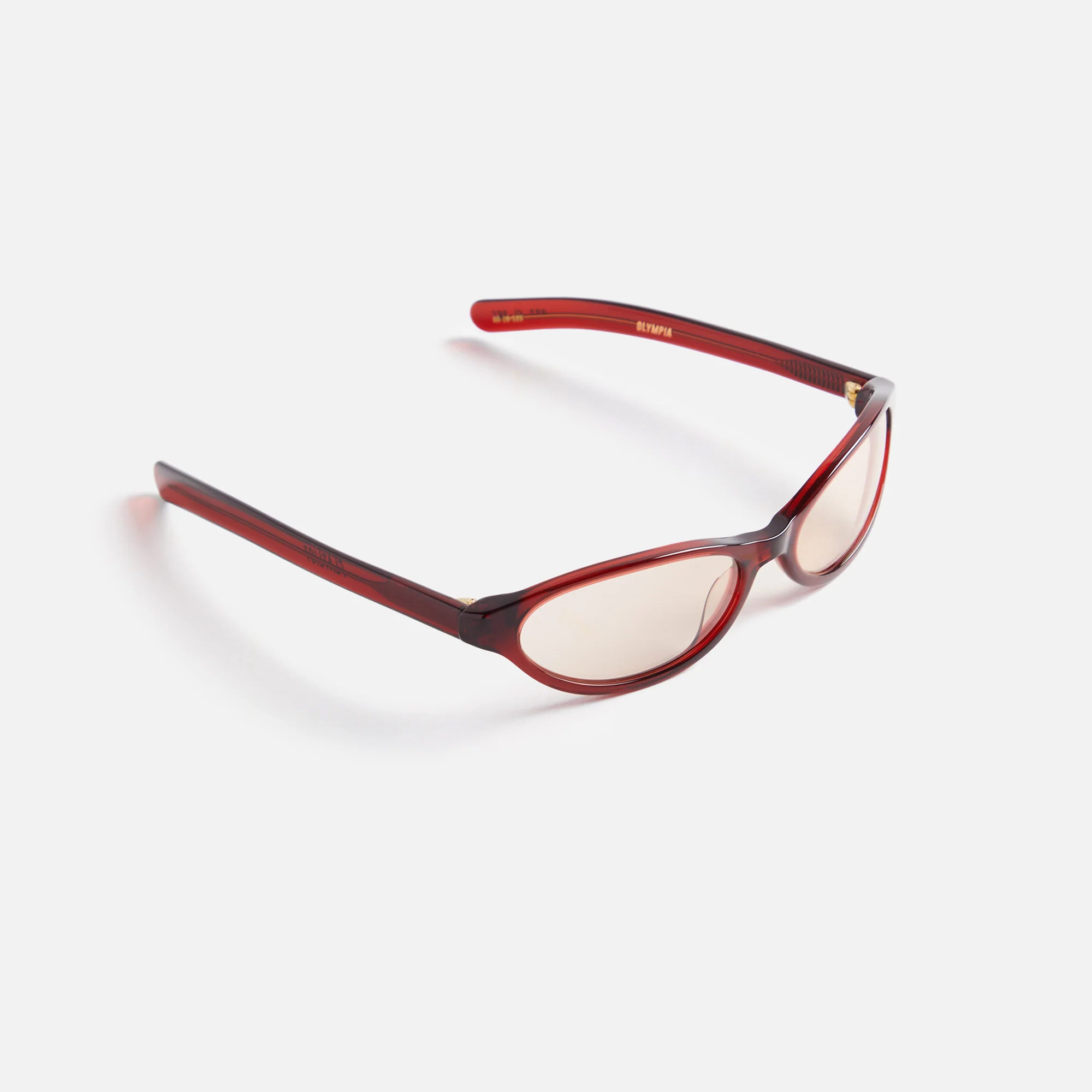 Flatlist Olympia Sunglasses - Crystal Burgundy / Solid Peach Lens - Image 2