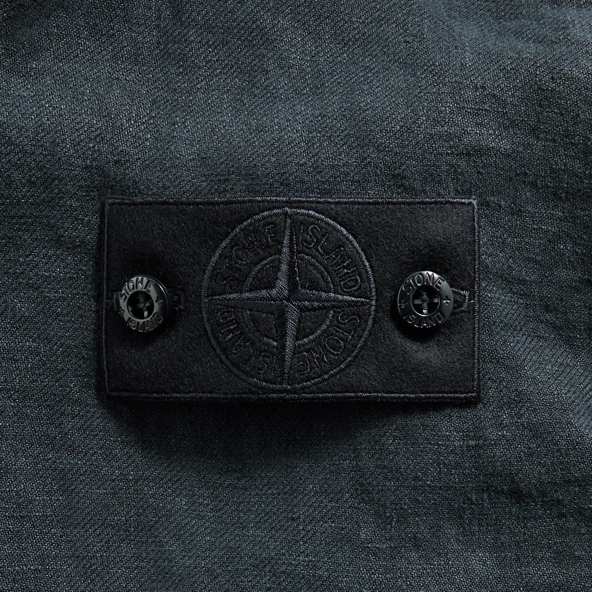 Stone Island Diagonal Linen Garment Dyed Ghost Piece - Navy Blue - Image 3