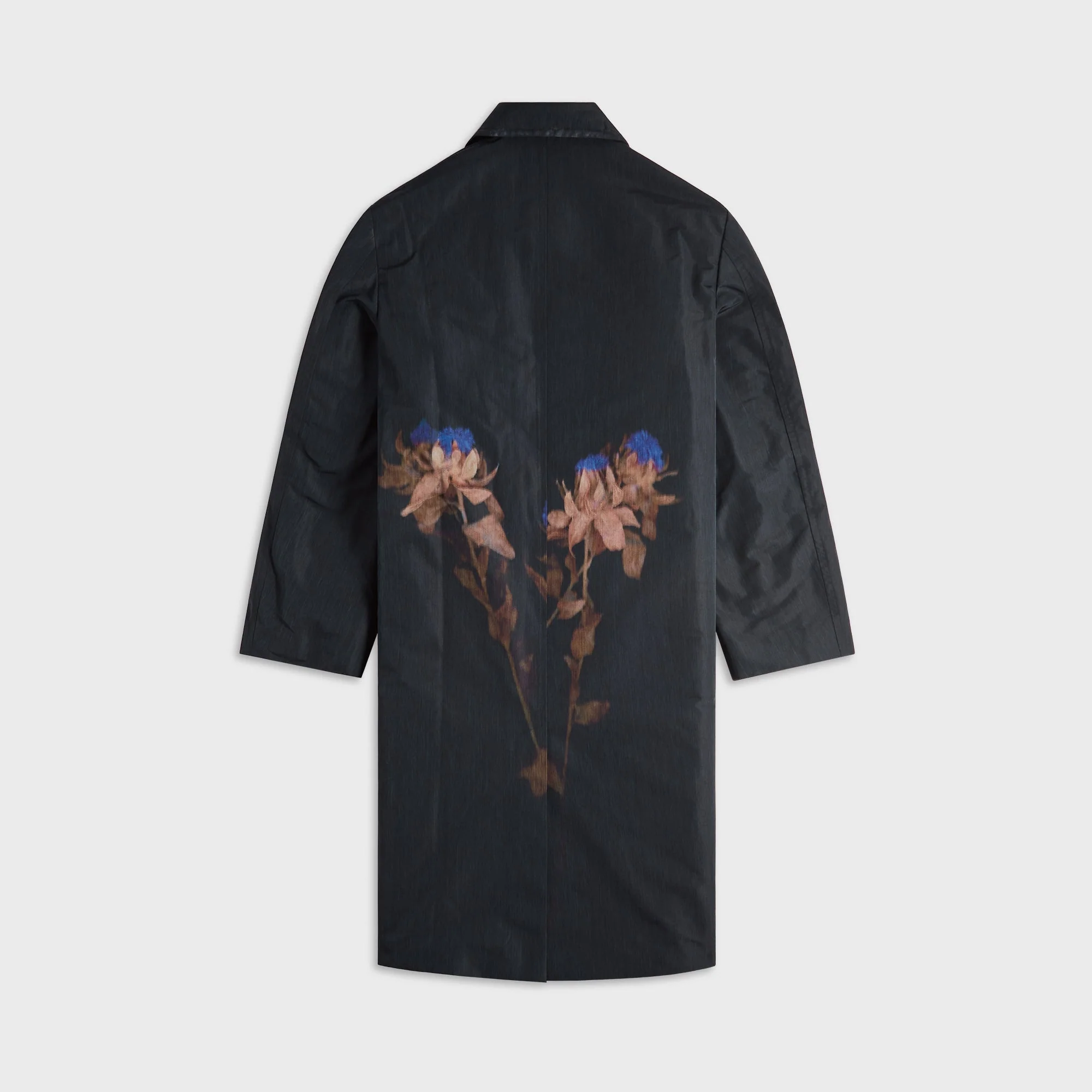 Dries Van Noten Thistle Print Wool Polyester Taffeta Jacket - Black - Image 2