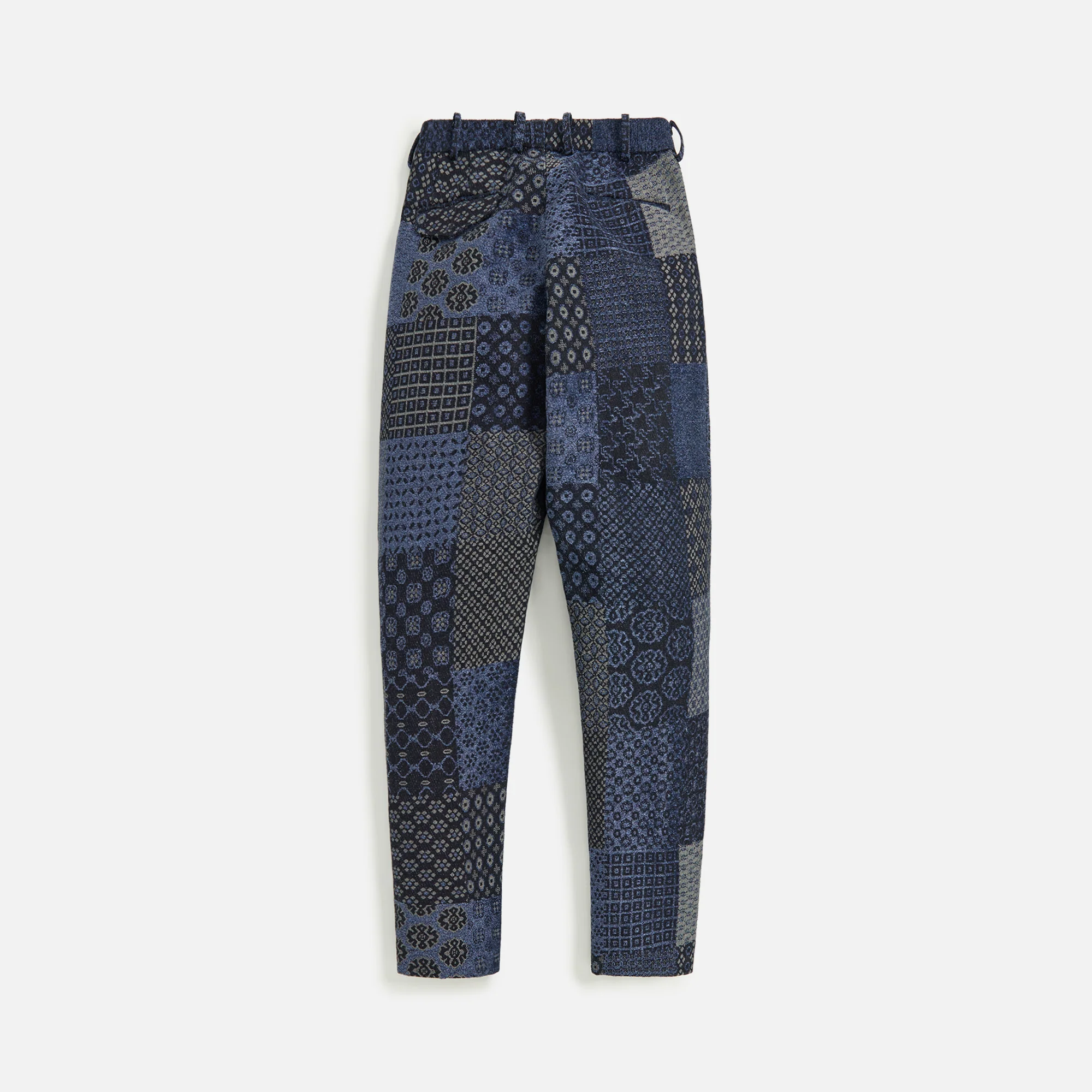 4S Designs Patchwork Triple Pleated Pant - Blue - Image 2