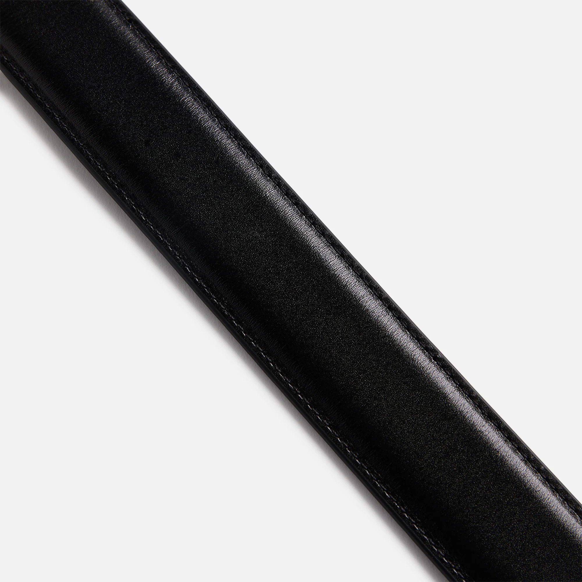Anderson's Stitched Trimmed Semi Formal Leather Belt - Black - Image 2