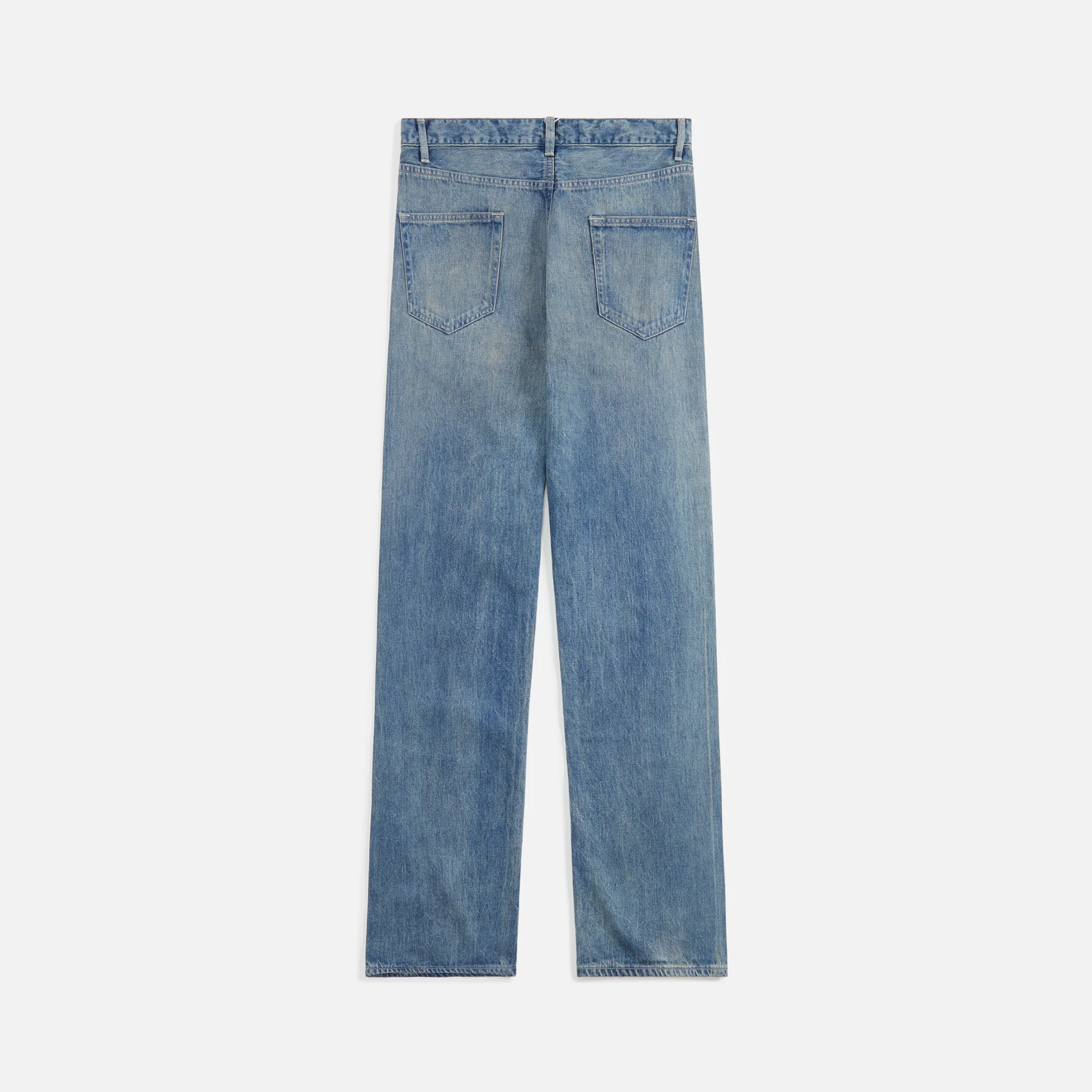 Auralee Selvedge Faded Light Denim Pants - Light Indigo - Image 2
