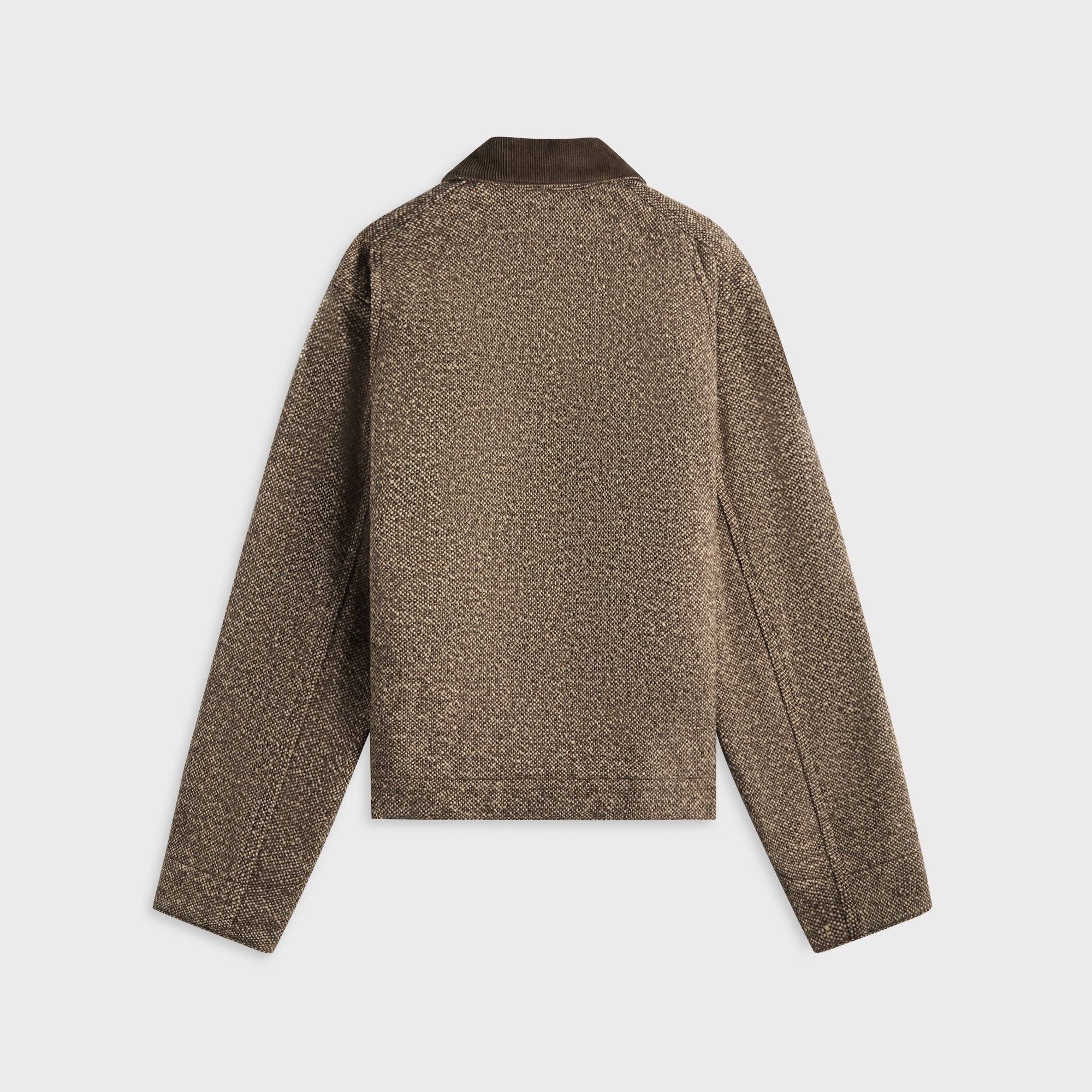 Auralee Homespun Tweed Zip Blouson - Brown - Image 2