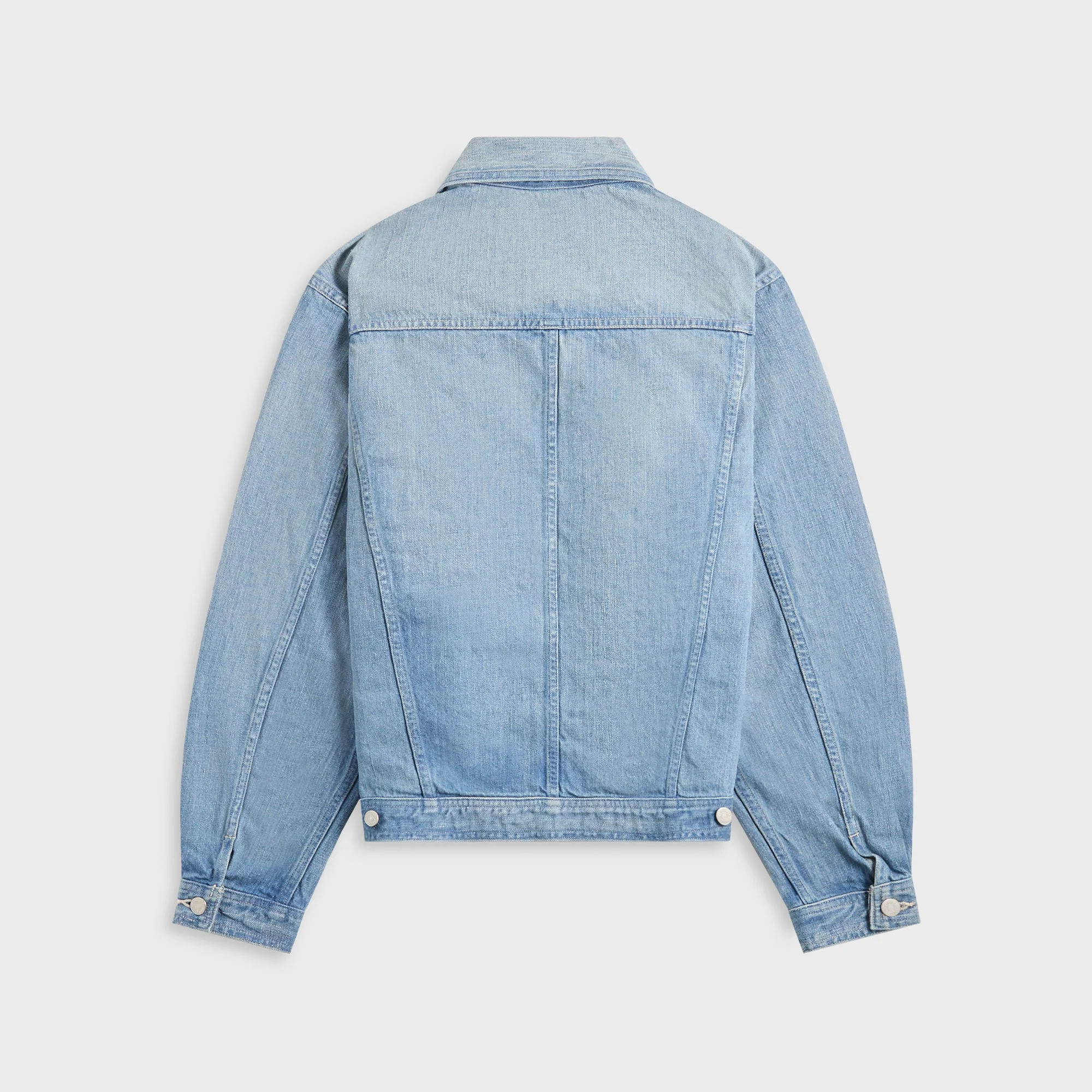 Auralee Selvedge Faded Light Denim Blouson - Light Indigo - Image 2