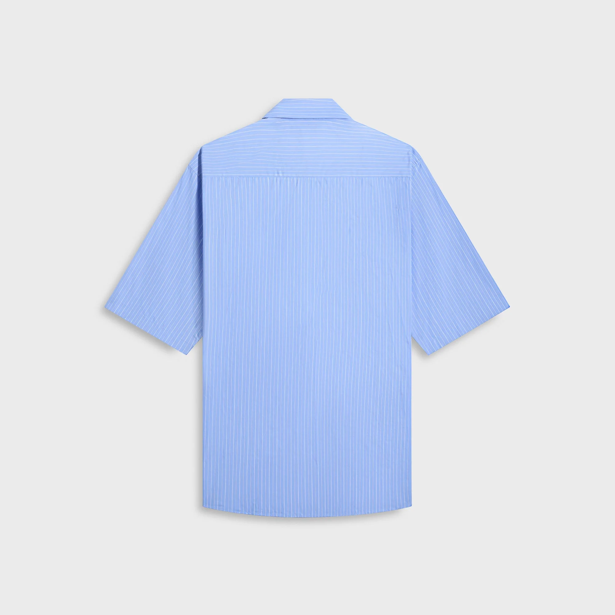 Auralee Suvin High Count Cloth Stripe Half Sleeved Shirt - Blue Stripes - Image 2