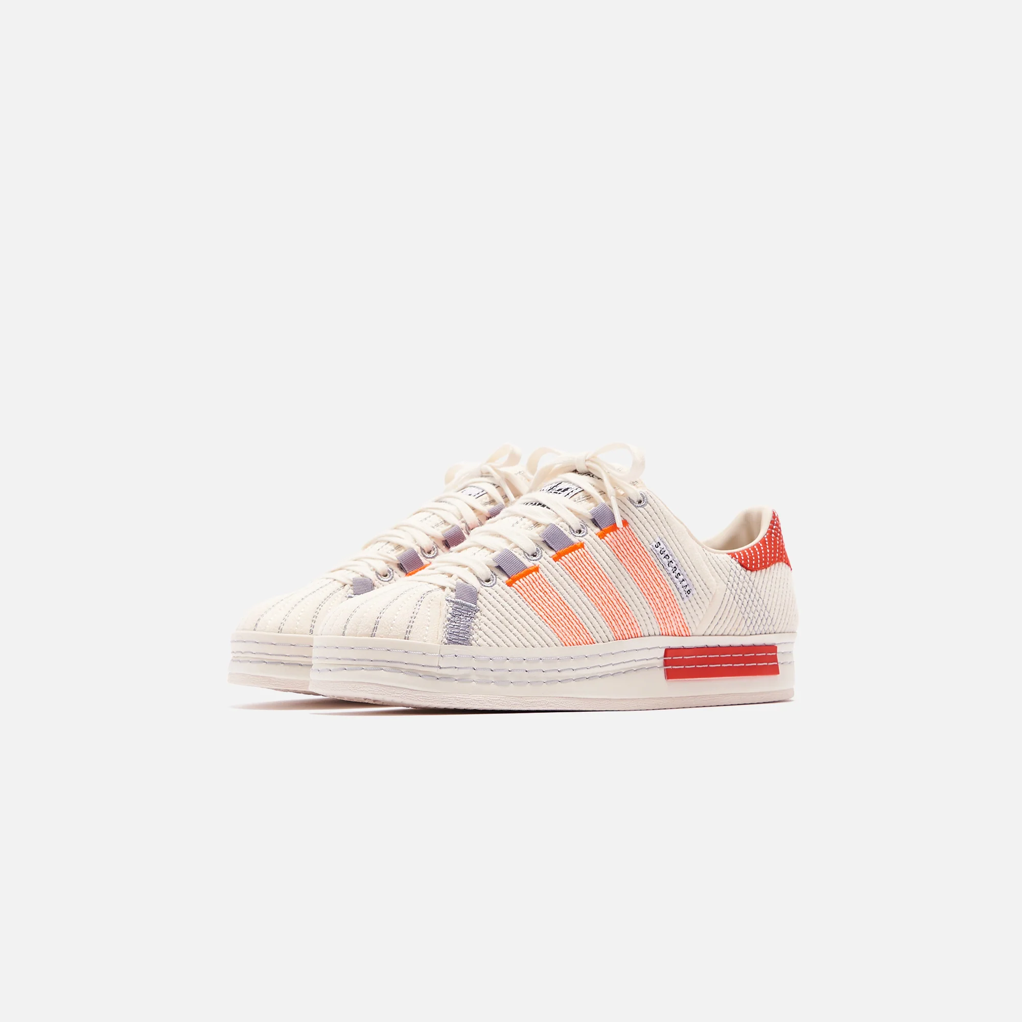 adidas Consortium x Craig Green Superstar - Off White / Bright Red / Grey - Image 3