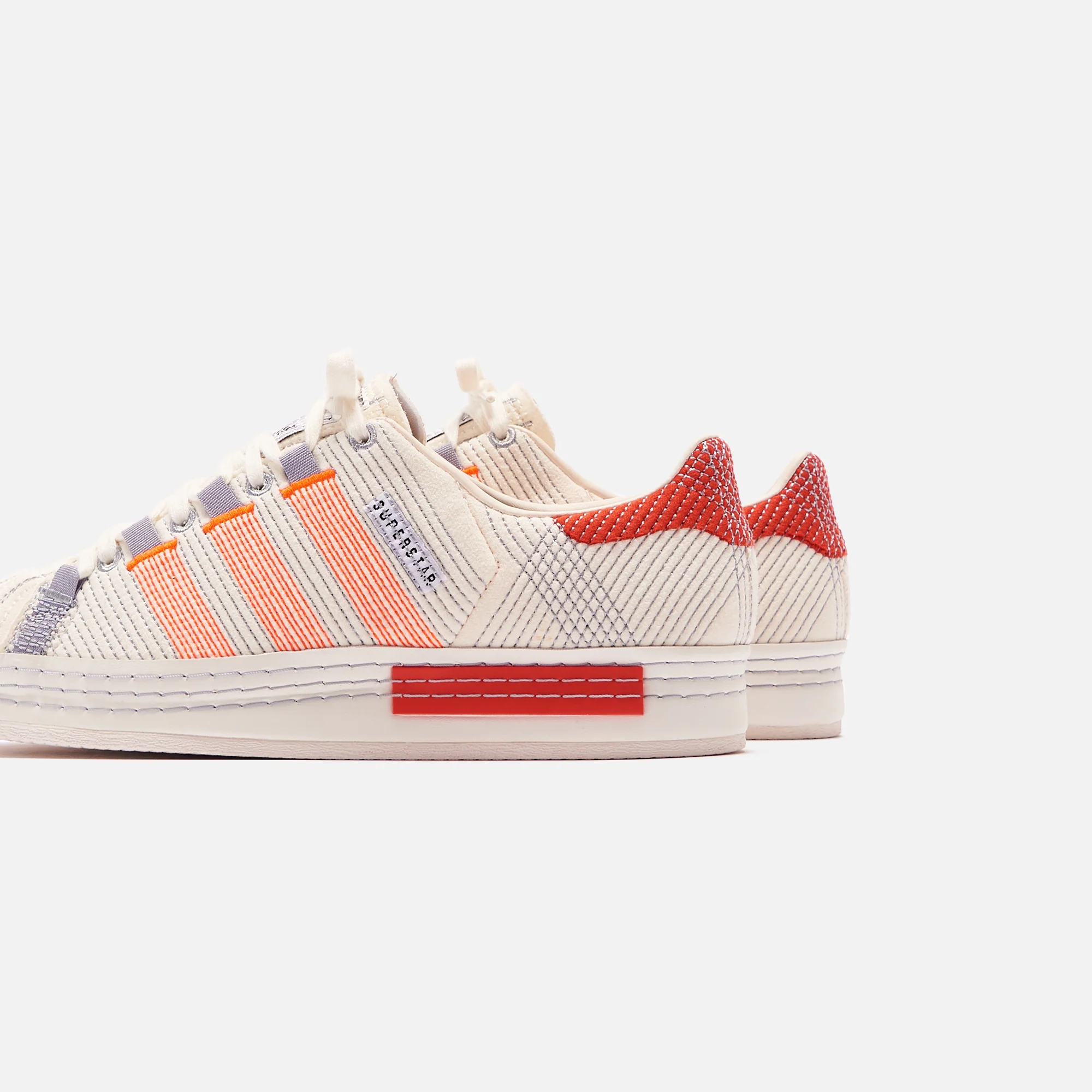 adidas Consortium x Craig Green Superstar - Off White / Bright Red / Grey - Image 4