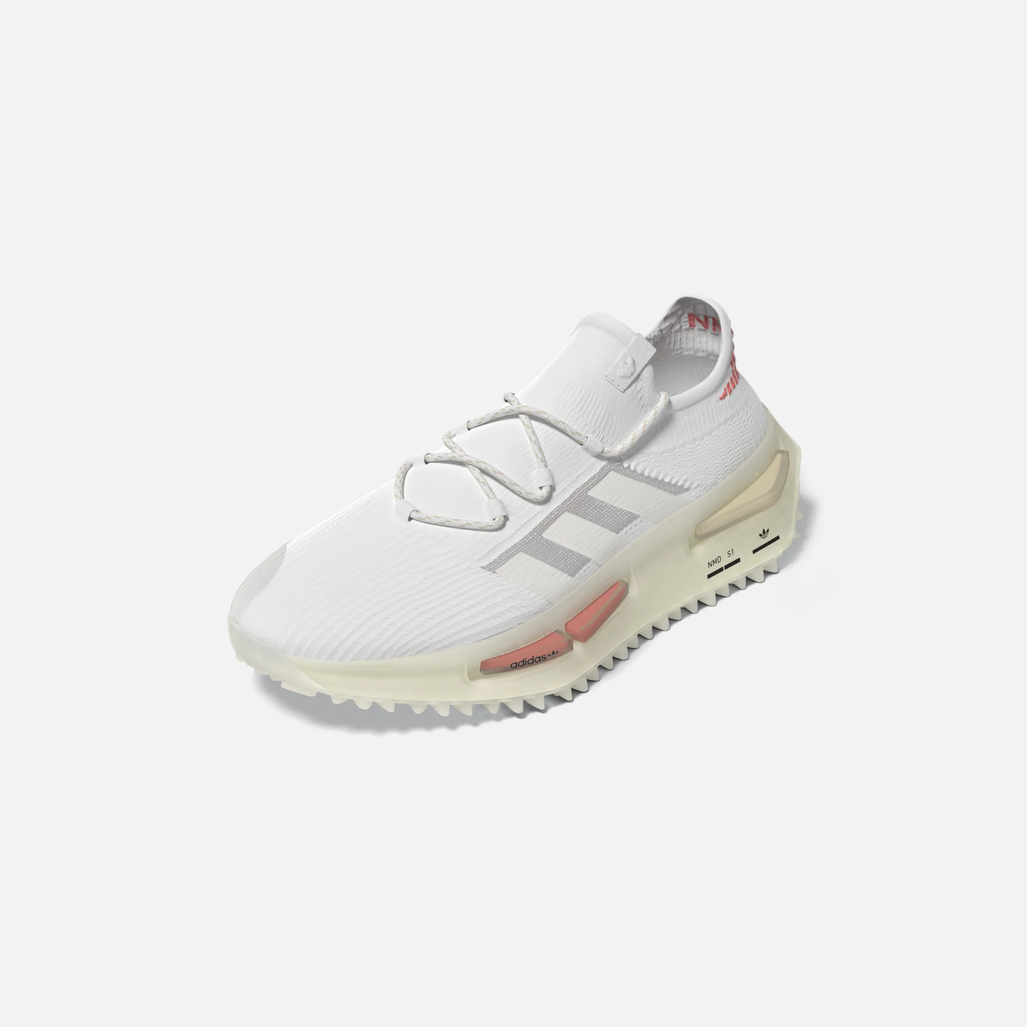 adidas WMNS NMD S1 - White / Off White / Coral Fusion - Image 2