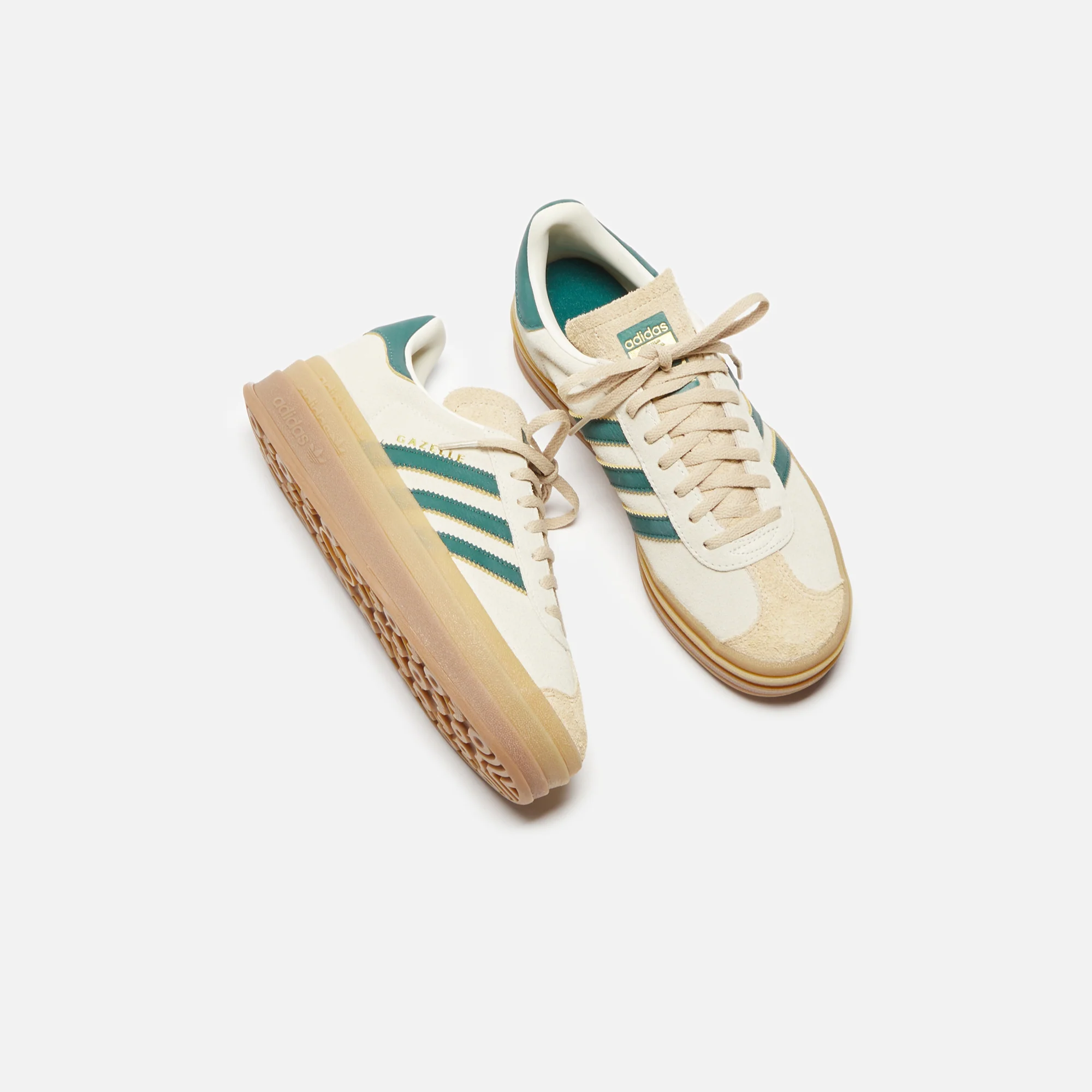 adidas Originals WMNS Gazelle Bold - Cream White / Collegiate Green / Magic - Image 4