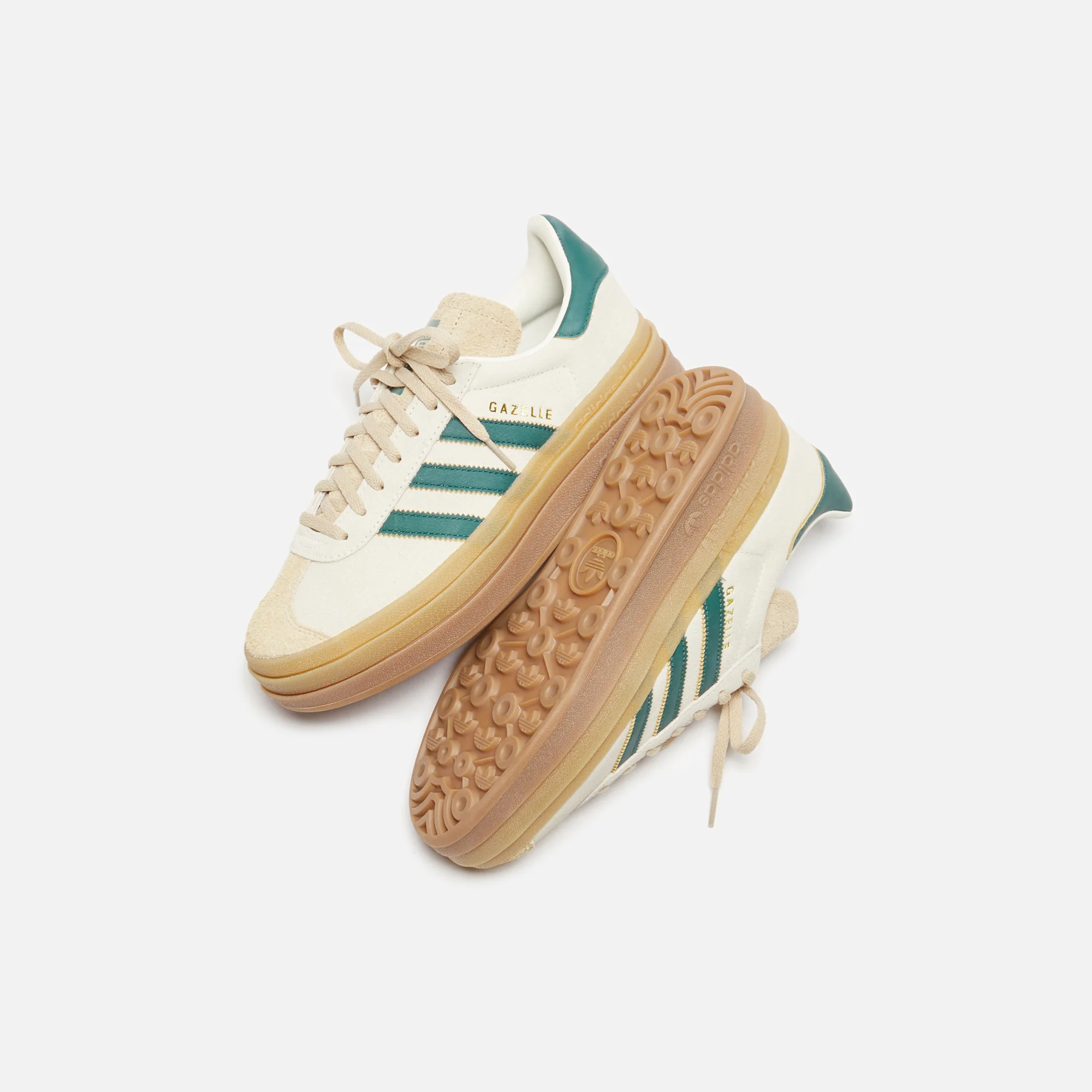 adidas Originals WMNS Gazelle Bold - Cream White / Collegiate Green / Magic - Image 5