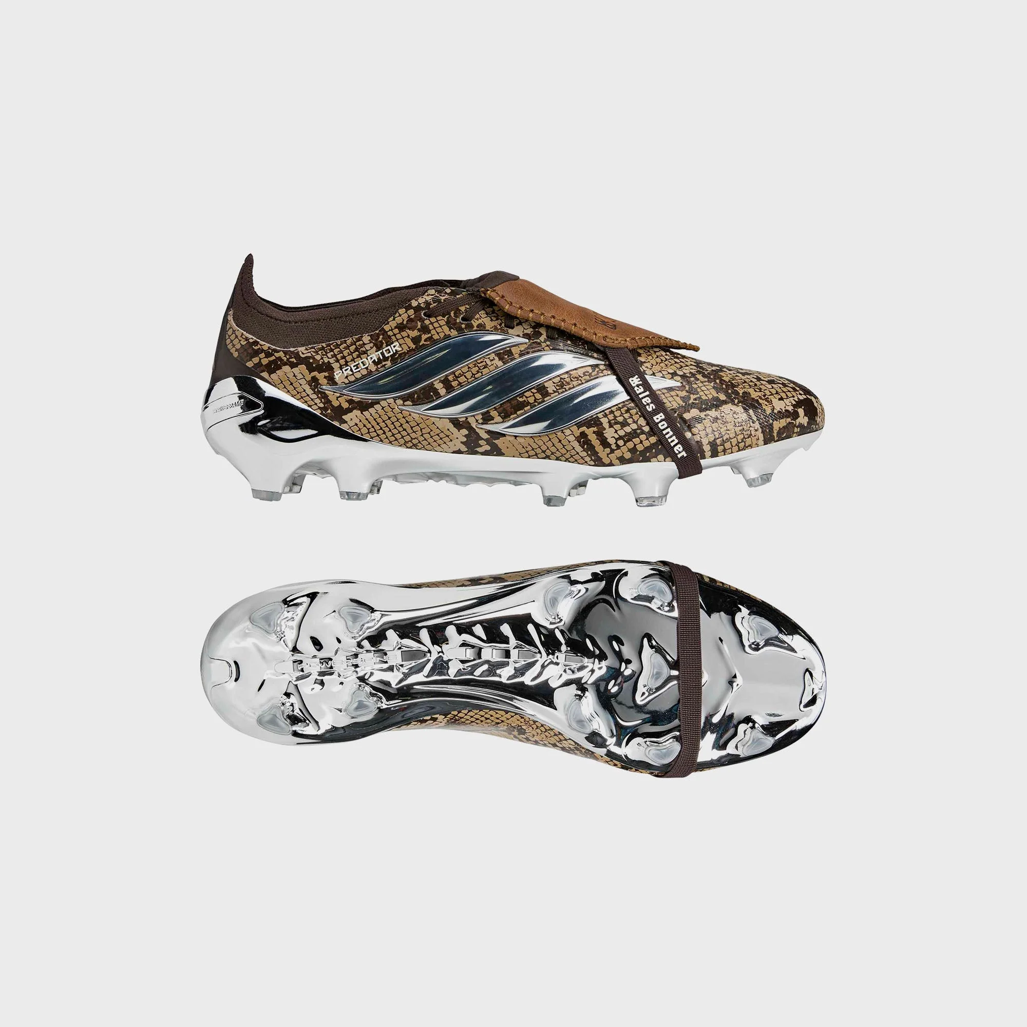 adidas x Wales Bonner Predator Elite FT FG - Linen Khaki / Silver Metallic / Wonder White - Image 9