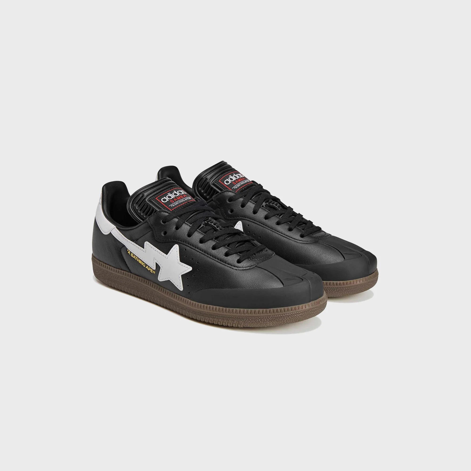 adidas x BAPE Samba -  Core Black / White / Gum - Image 2