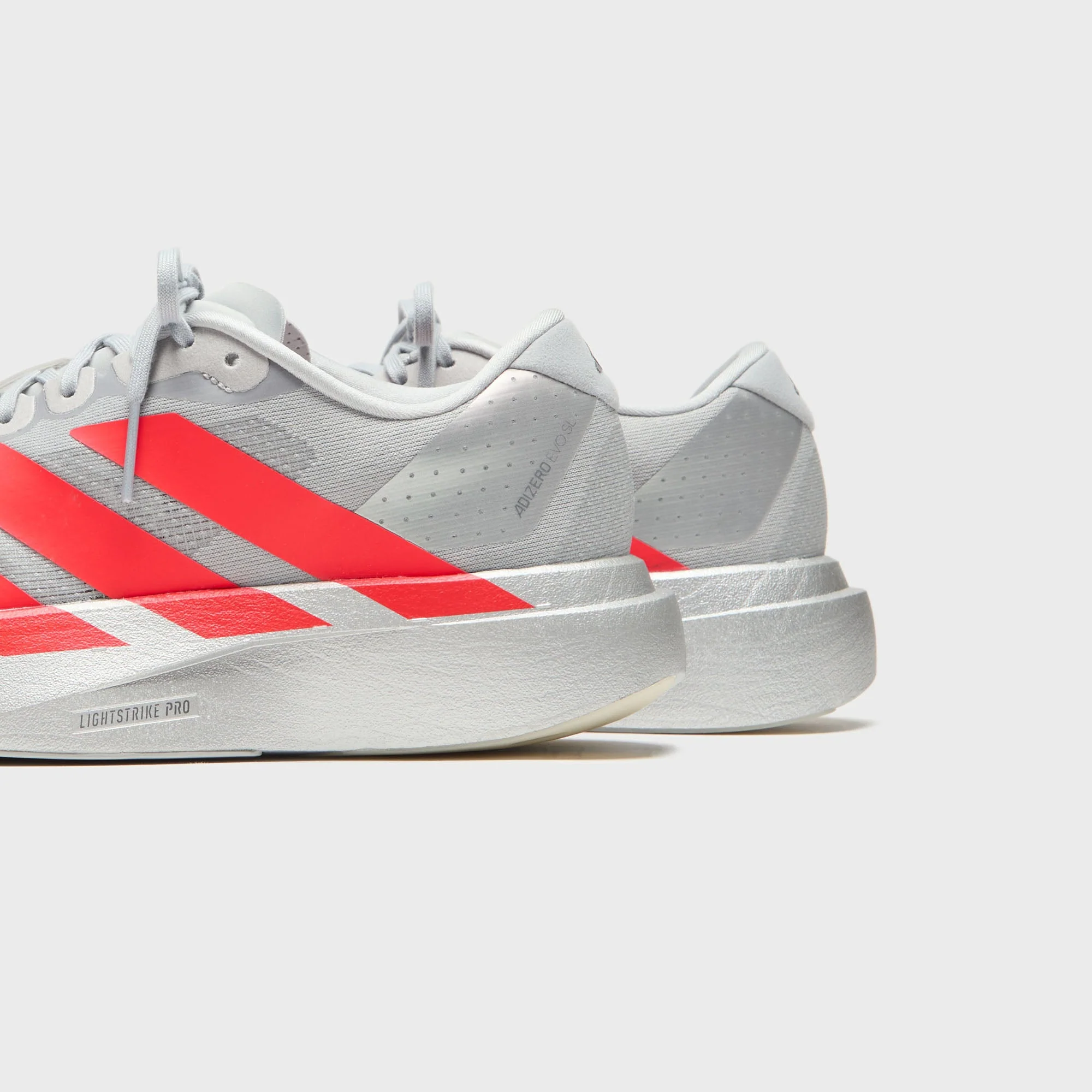 adidas Adizero EVO SL - Silver Metallic / Lucid Red / Iron Metallic - Image 3