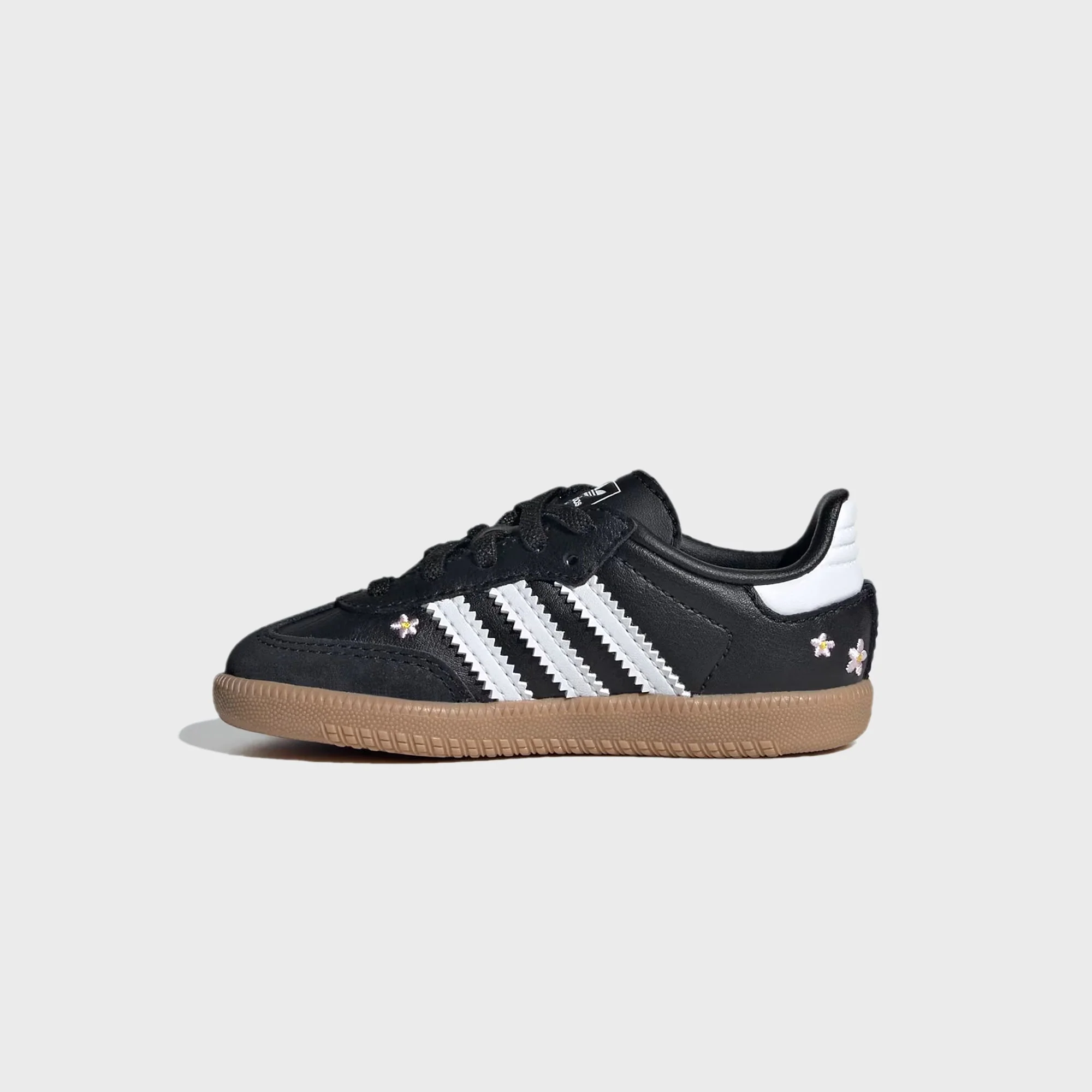 adidas TD Samba OG Comfort Closure Elastic Lace Shoes - Core Black / Cloud White / Gum - Image 3