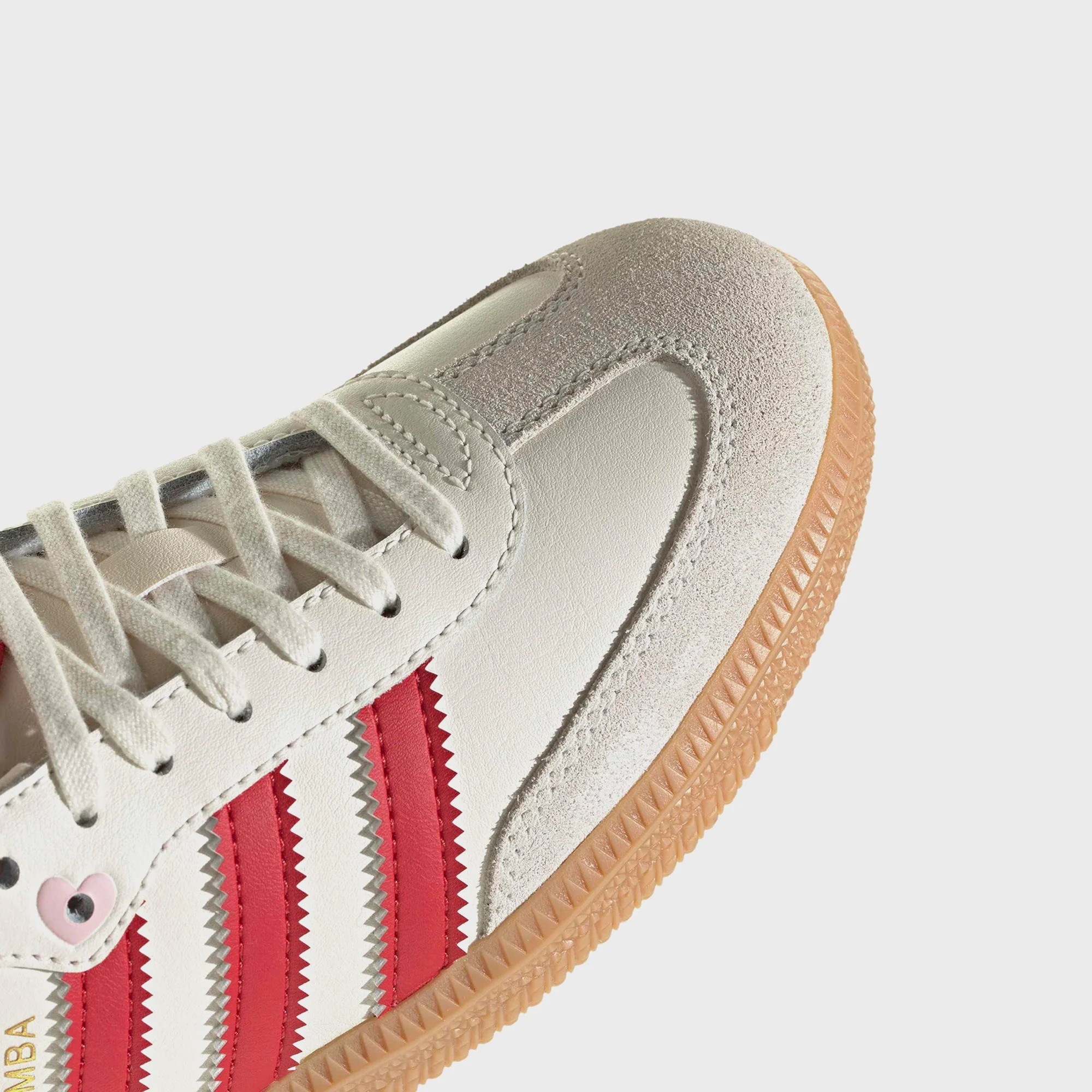 adidas GS Samba OG - Cream White / Better Scarlet / Gum - Image 6