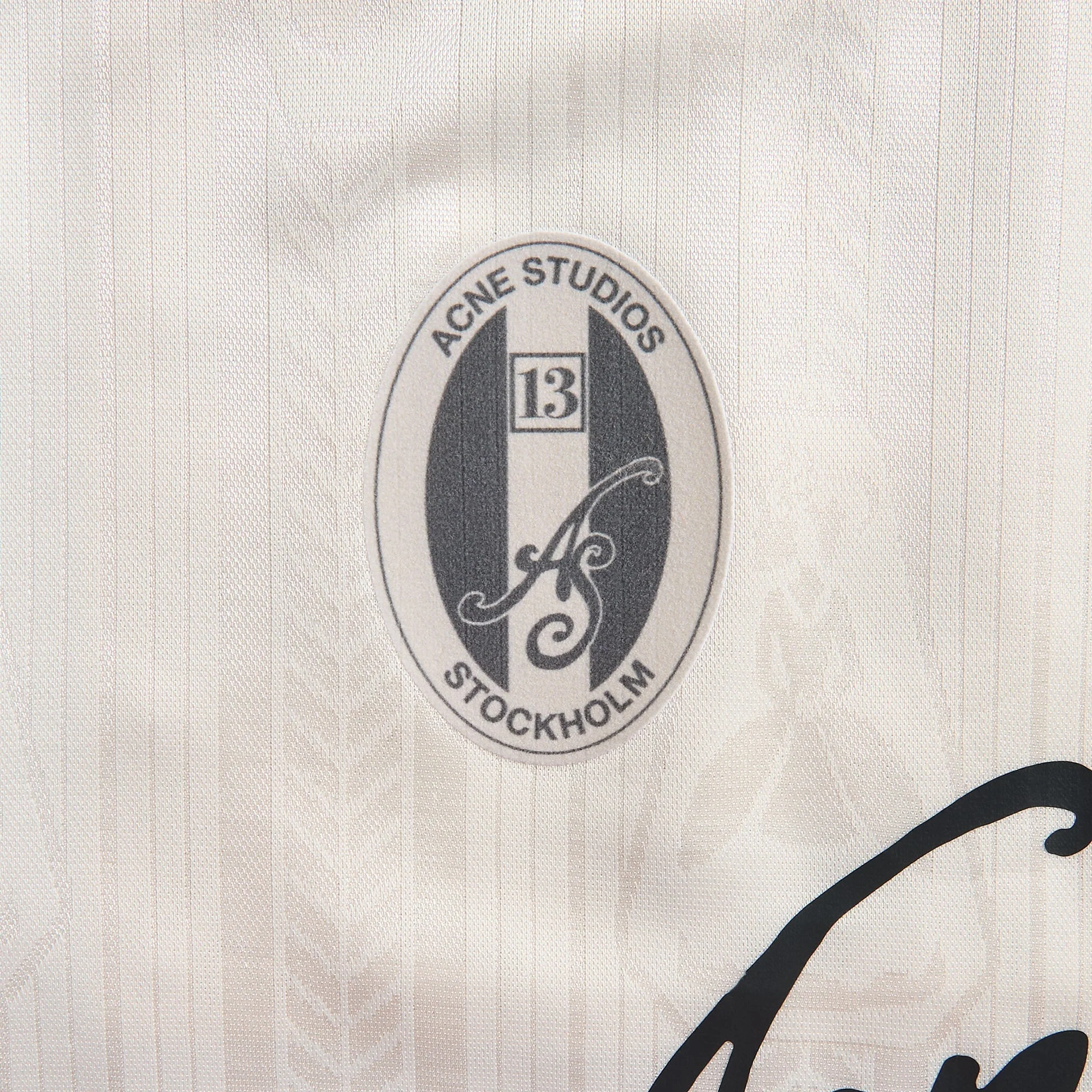 Acne Studios Logo Sports Jersey Top - White - Image 3