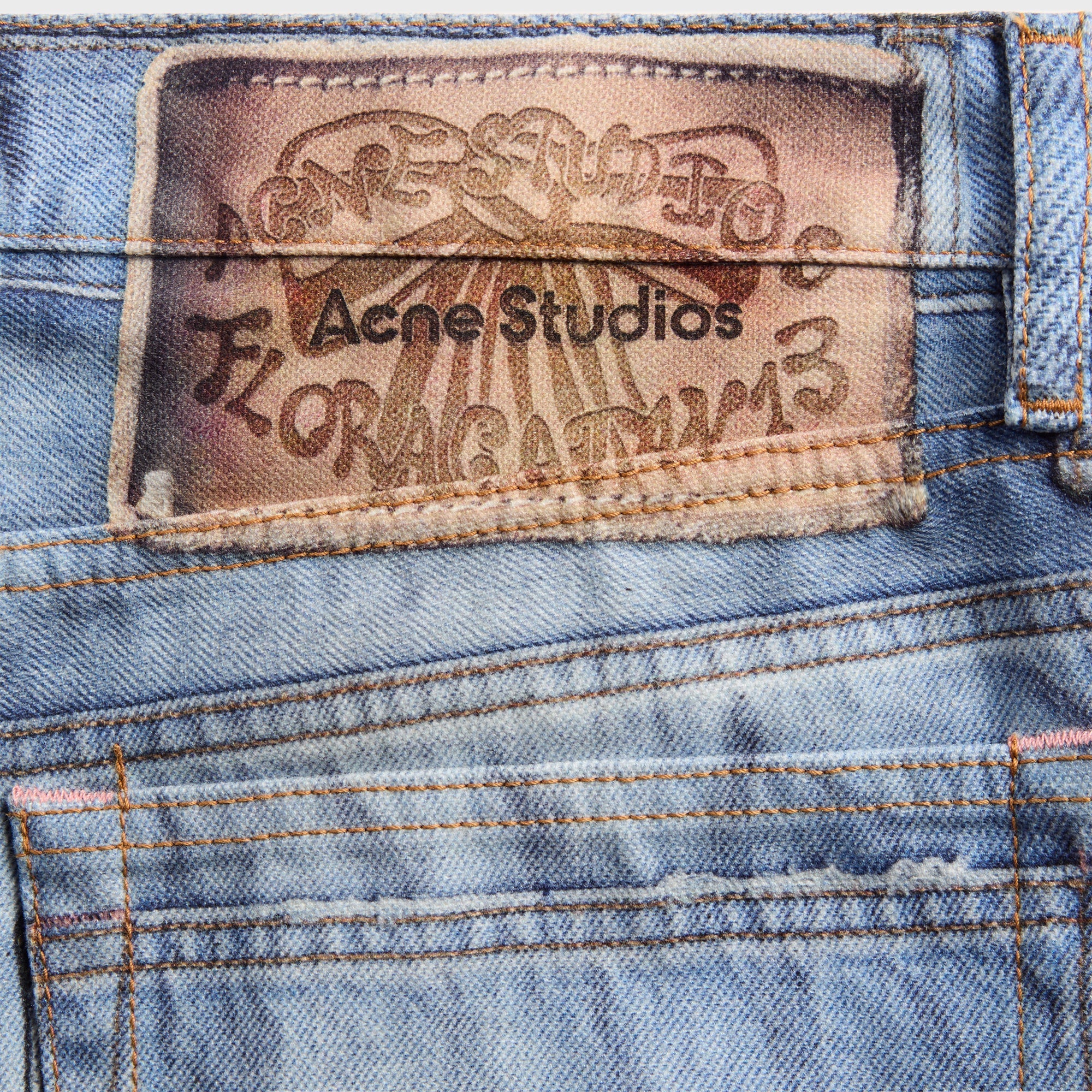 Acne Studios Trompe-L'oeil 1981 Jeans - Blue / Black - Image 3