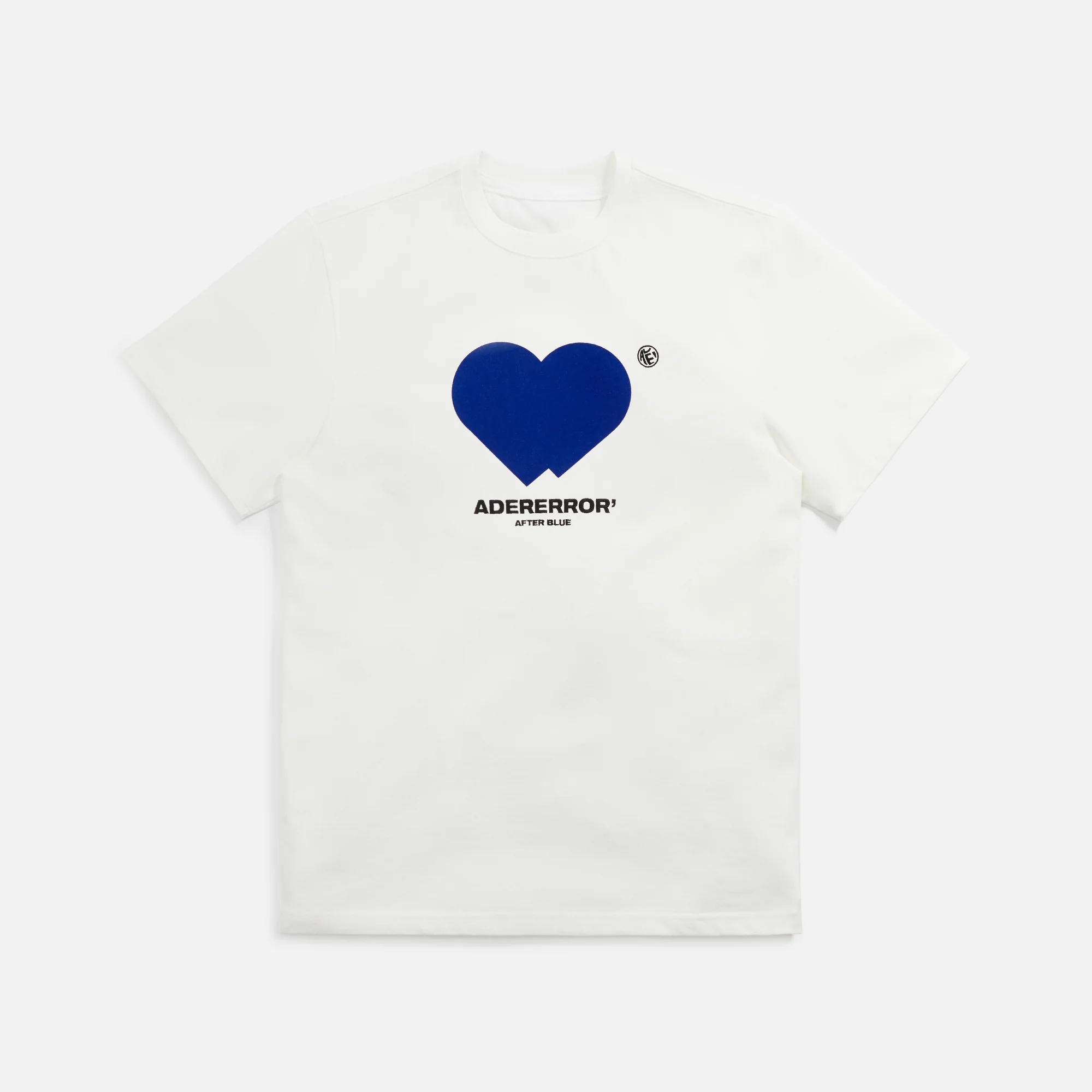 Ader Error Semi-Oversized Front Printed Heart Tee - White