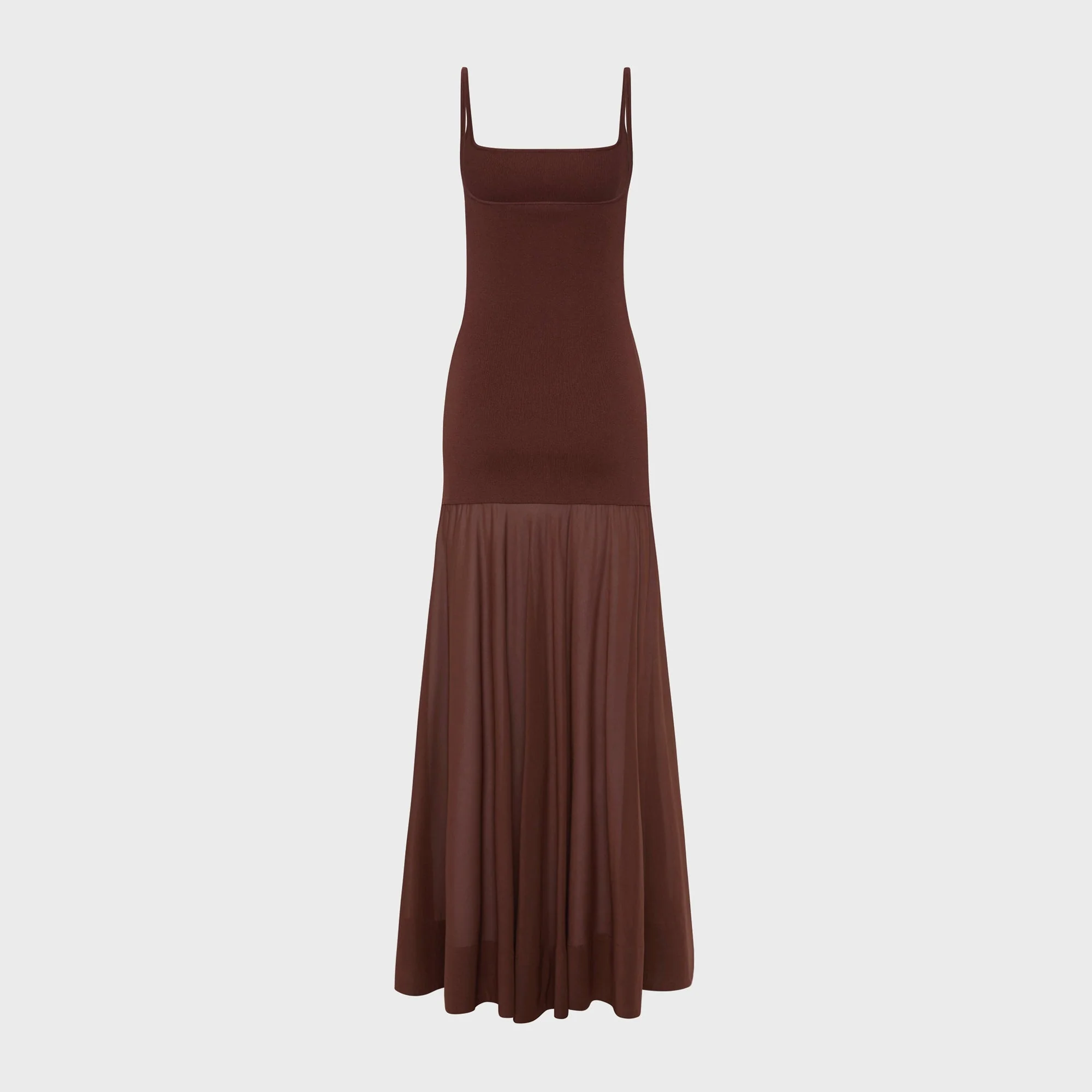 St. Agni Sheer Silk Circle Hem Dress - Liquer - Image 2
