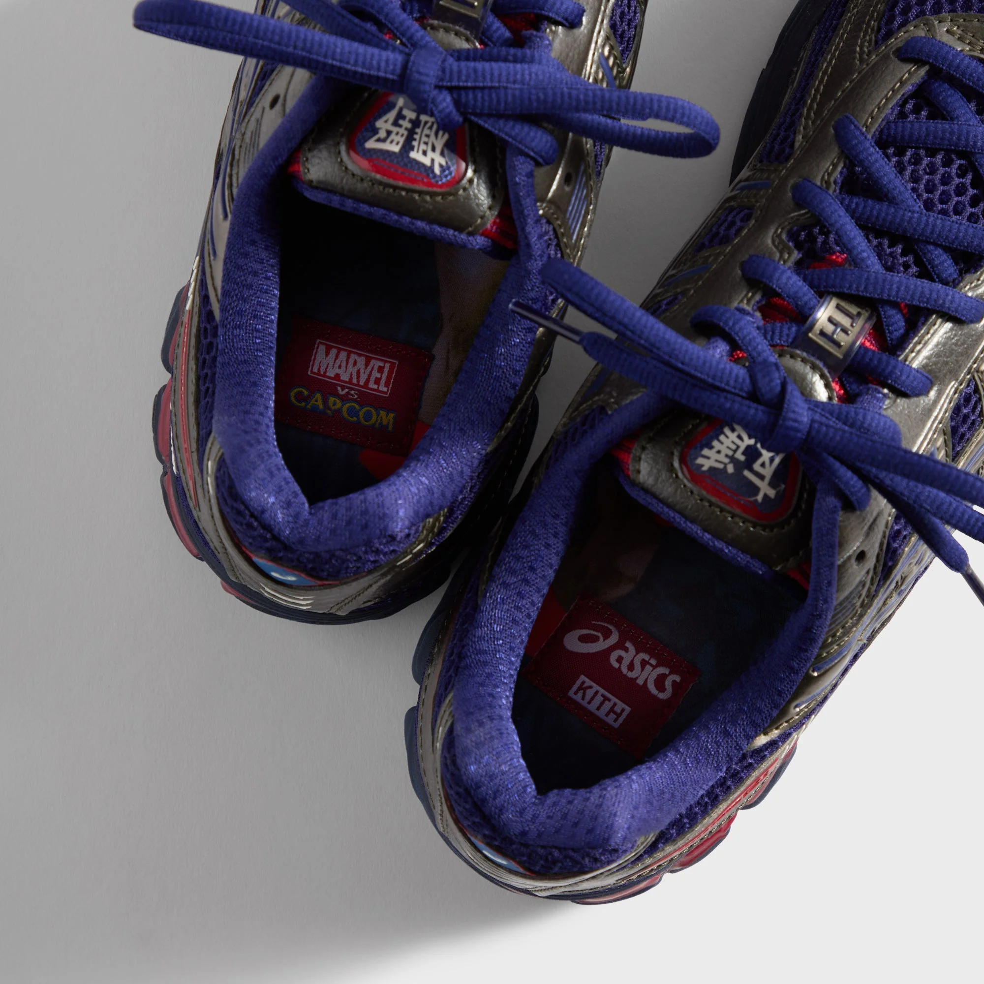 Marvel vs. Capcom | Kith for ASICS GEL-KAYANO® 12.1 Captain America vs. Guile Double Box - Dive Blue / Gunmetal / Deep Depths / Gunmetal - Image 10