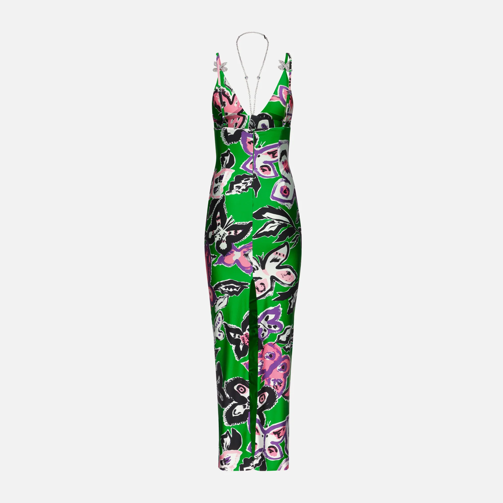Area Butterfly Printed Maxi Dress - Green Multi - Image 2