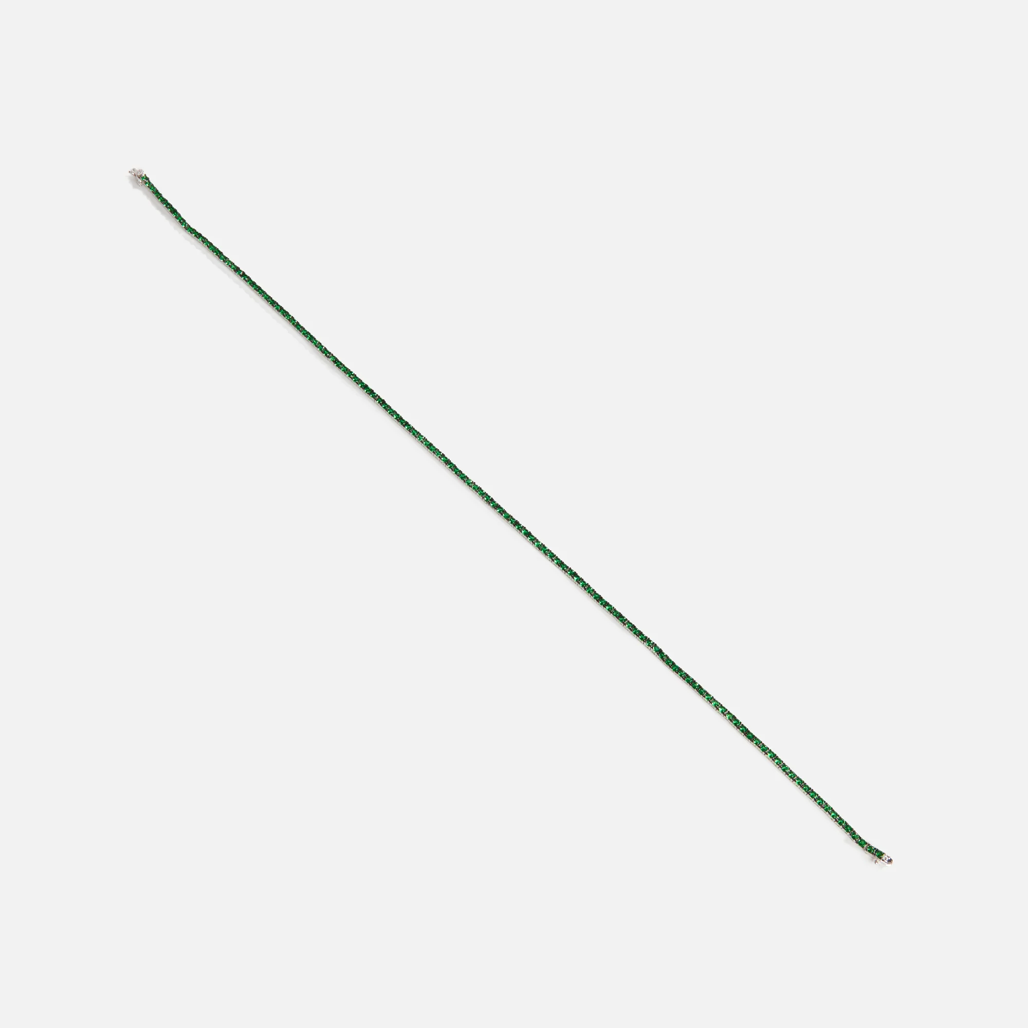 Amy Shehab Angelina II Tennis Necklace - Emerald - Image 3