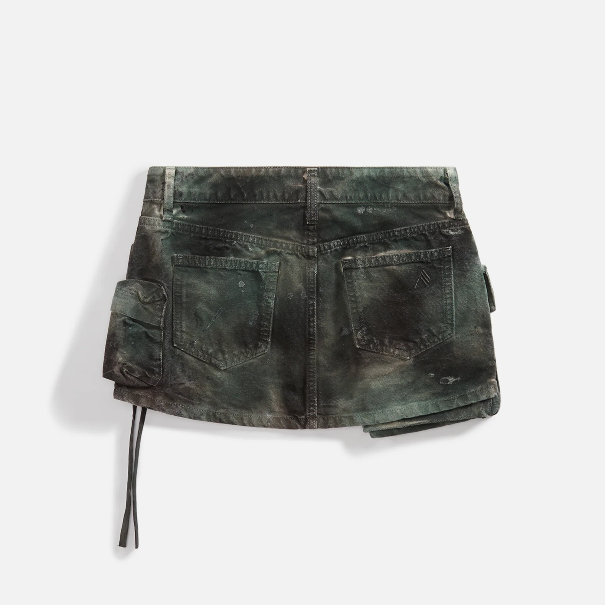 The Attico Fay Mini Skirt - Green Camo - Image 2
