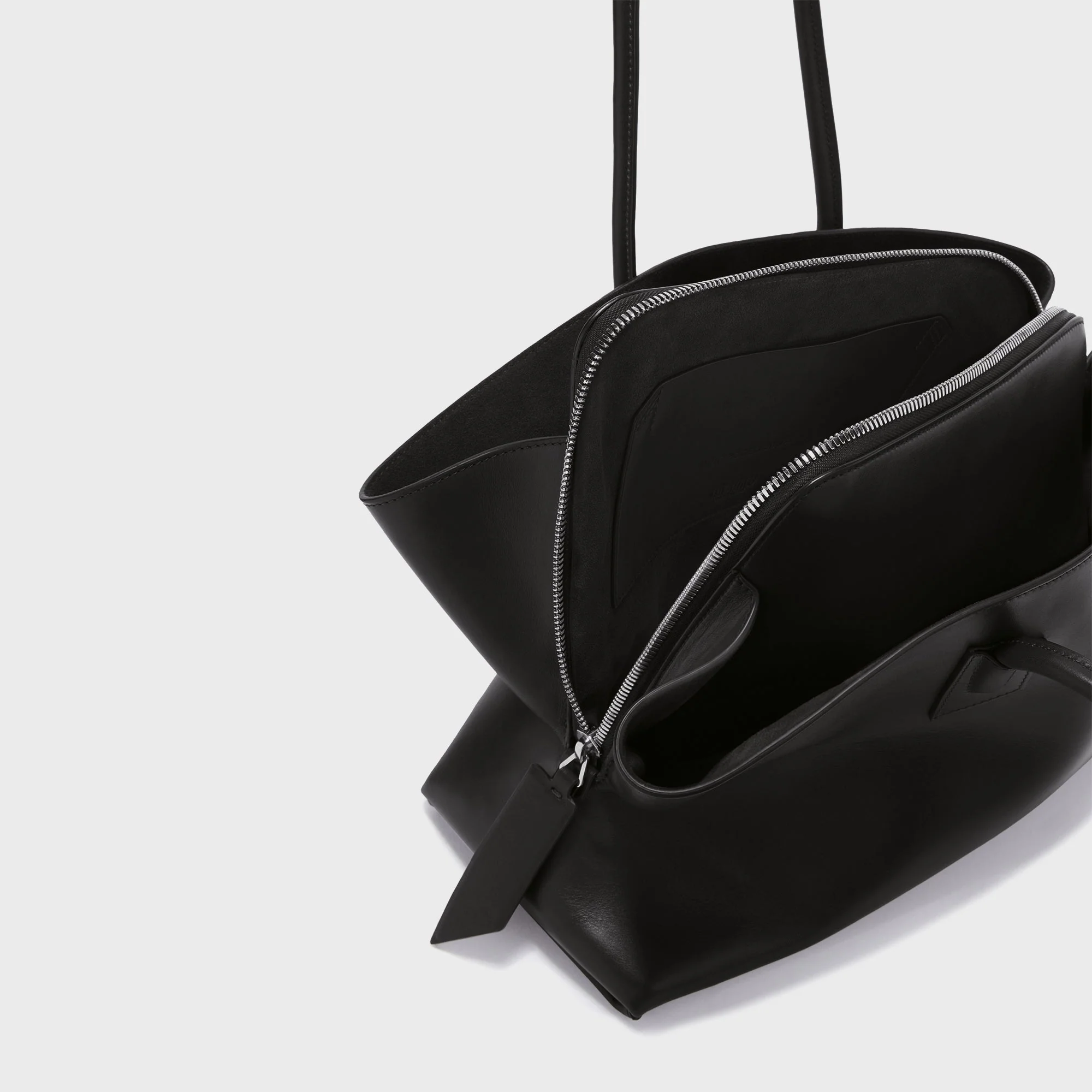 The Attico La Passeggiata Medium Top Handle Bag - Black - Image 3