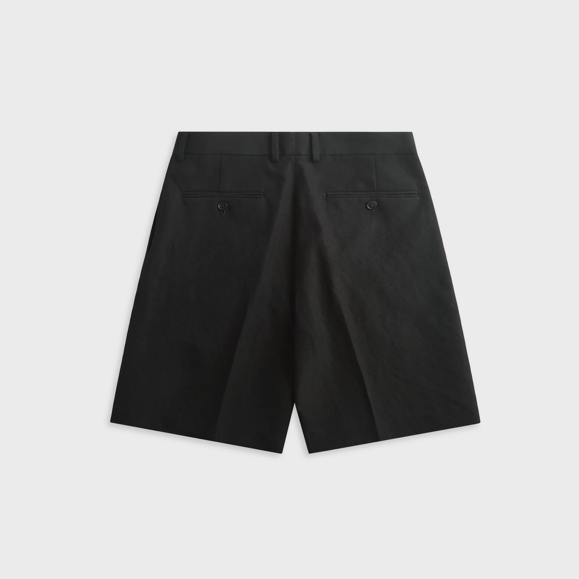 Auralee Wool Cotton Linen Ox Short - Black - Image 2
