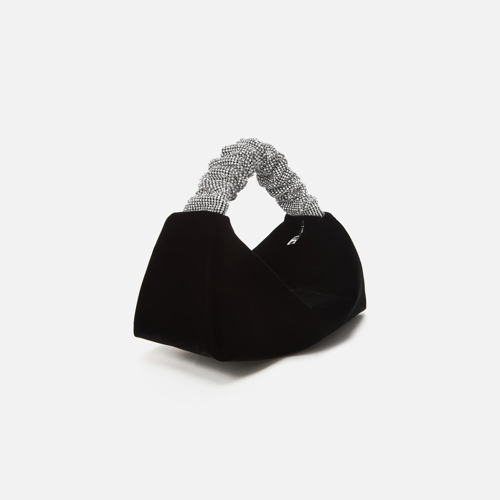 Alexander Wang Scrunchie Rhinestone Handle Mini Bag - Black - Image 2