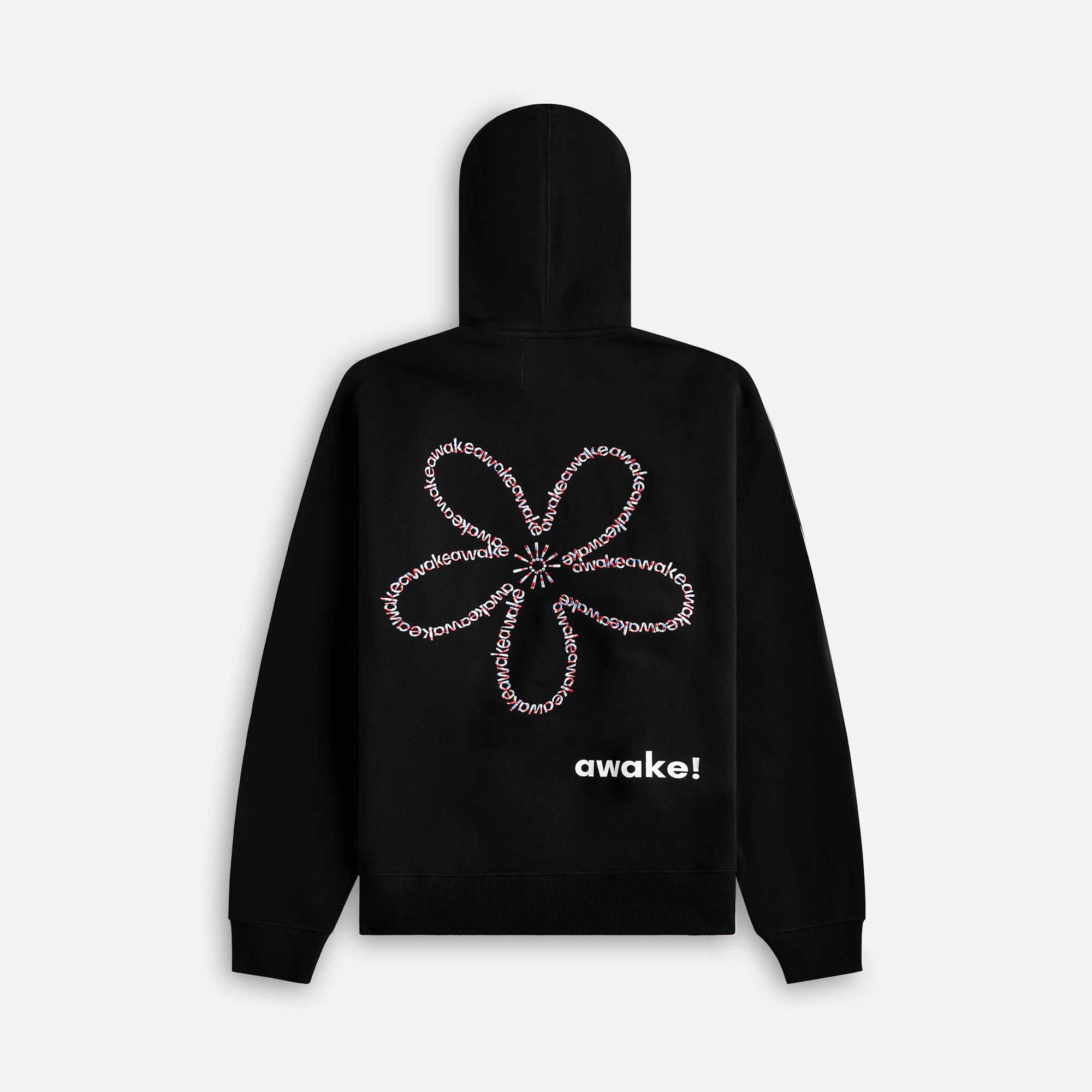 Awake NY Flower Stamp Zip Hoodie - Black - Image 2