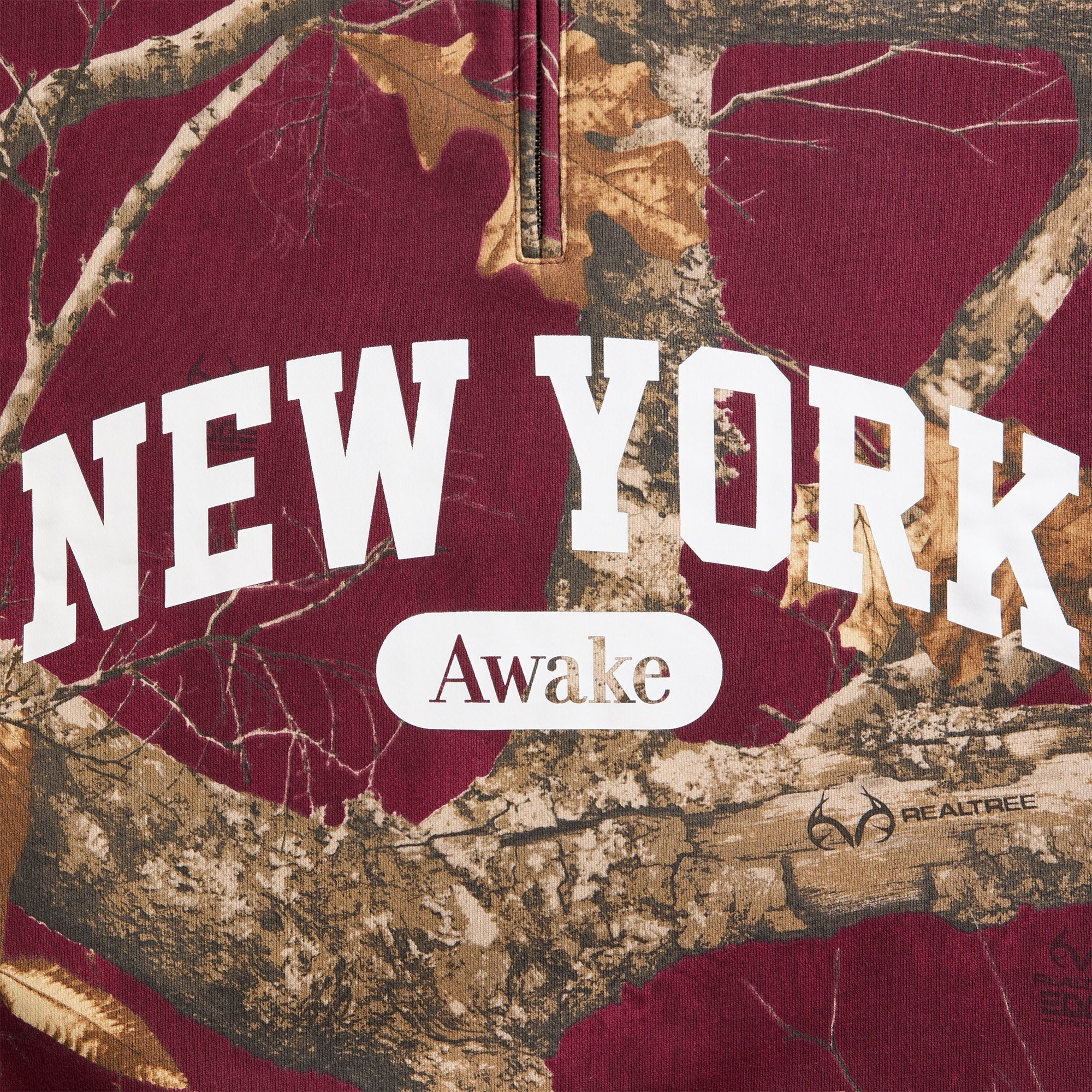 Awake NY New York Arch Quarter Zip - Merlot - Image 3