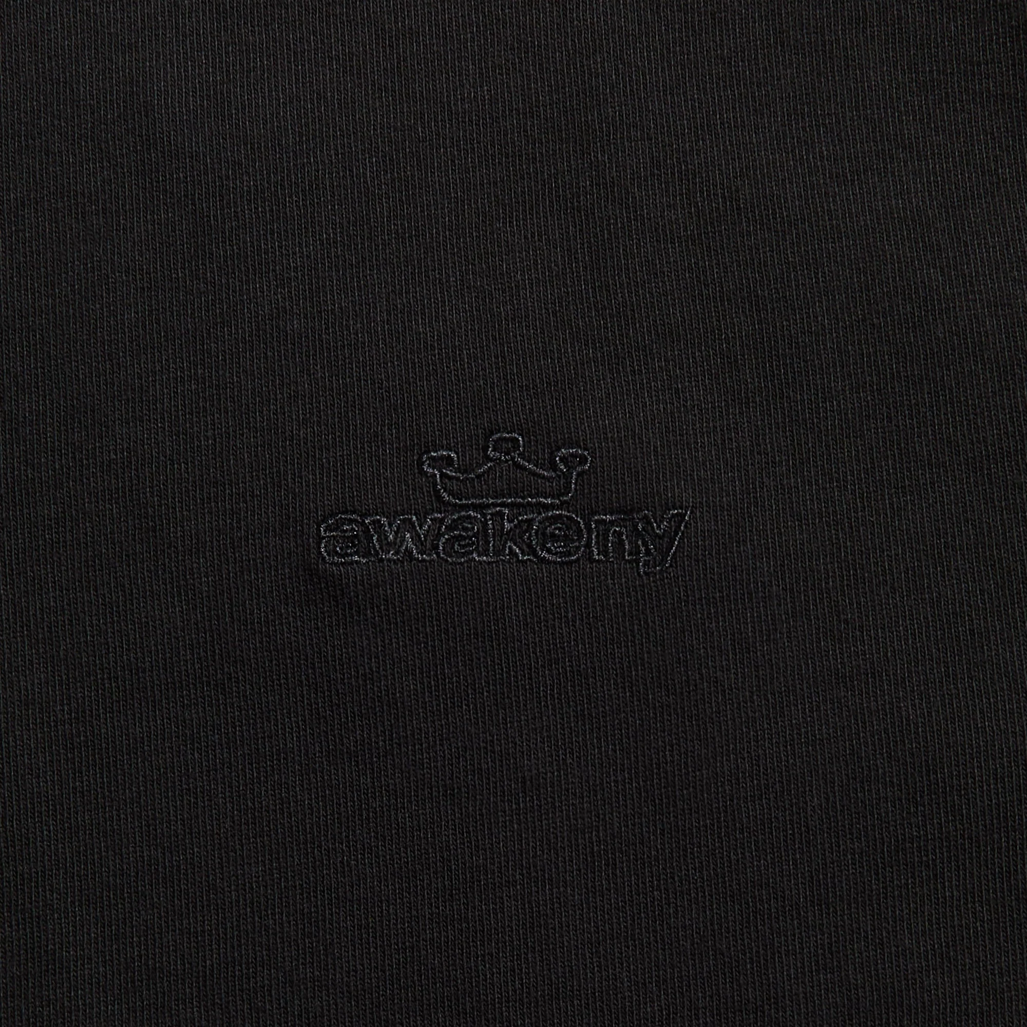 Awake NY Waffle Long Sleeve Shirt - Black - Image 3