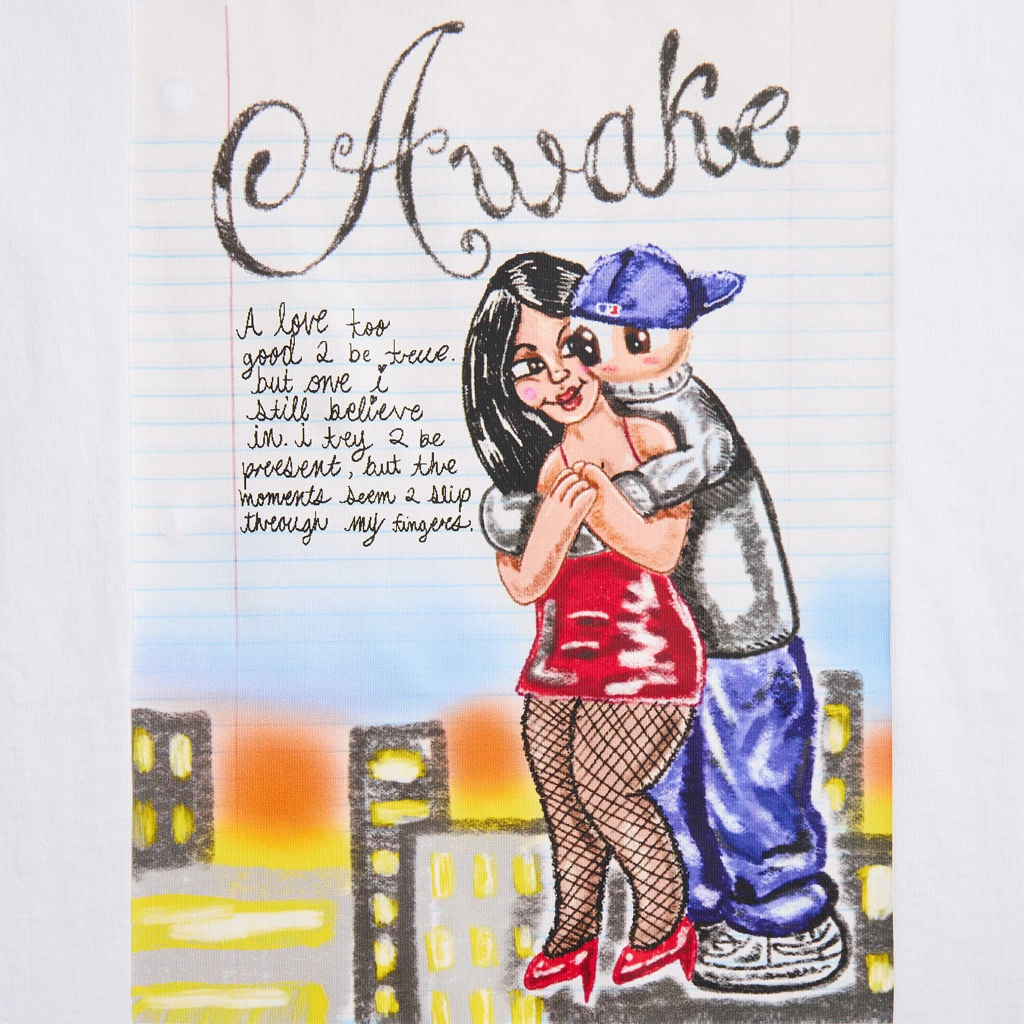 Awake NY Hug Tee - White - Image 3