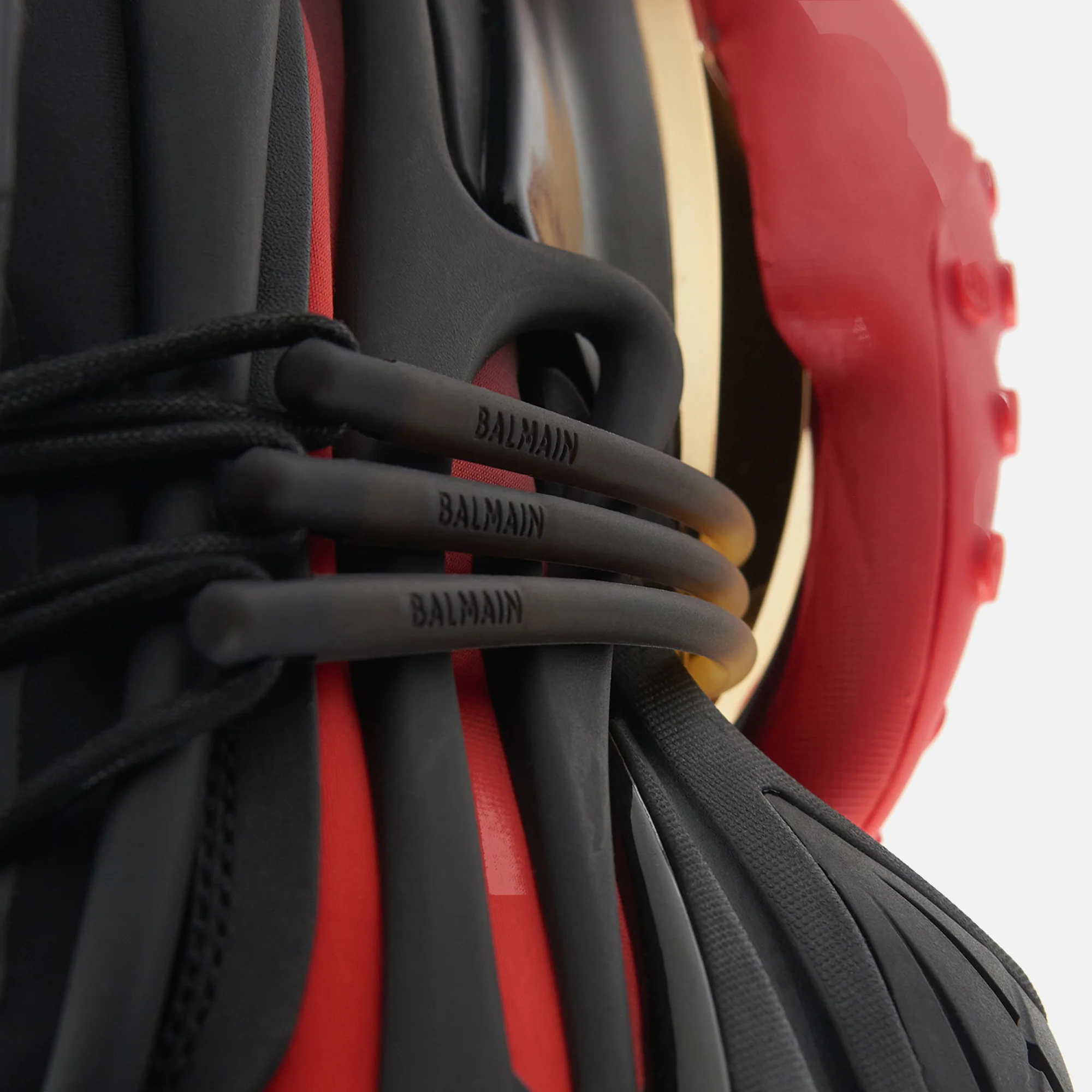 Balmain Unicorn - Neoprene / Calfskin Noir / Rouge - Image 8