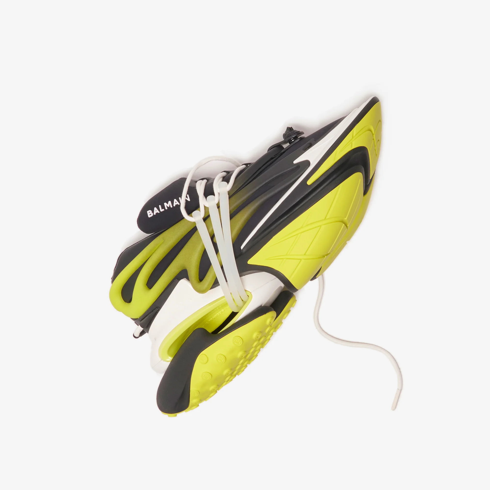 Balmain Unicorn - Neoprene / Metallic Mesh Noir / Vert Fluo - Image 4