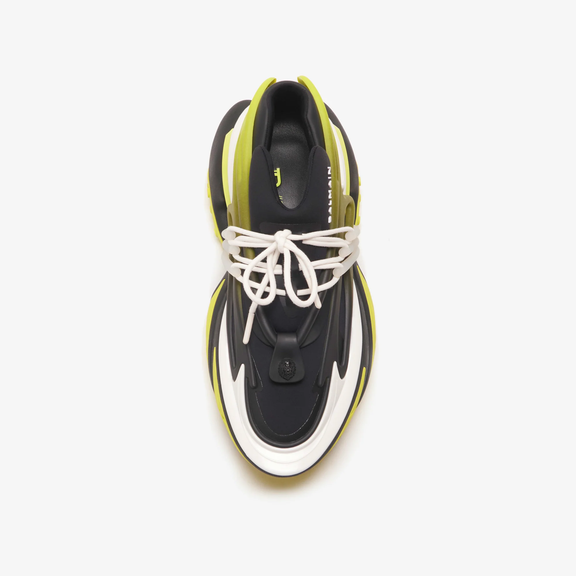 Balmain Unicorn - Neoprene / Metallic Mesh Noir / Vert Fluo - Image 7