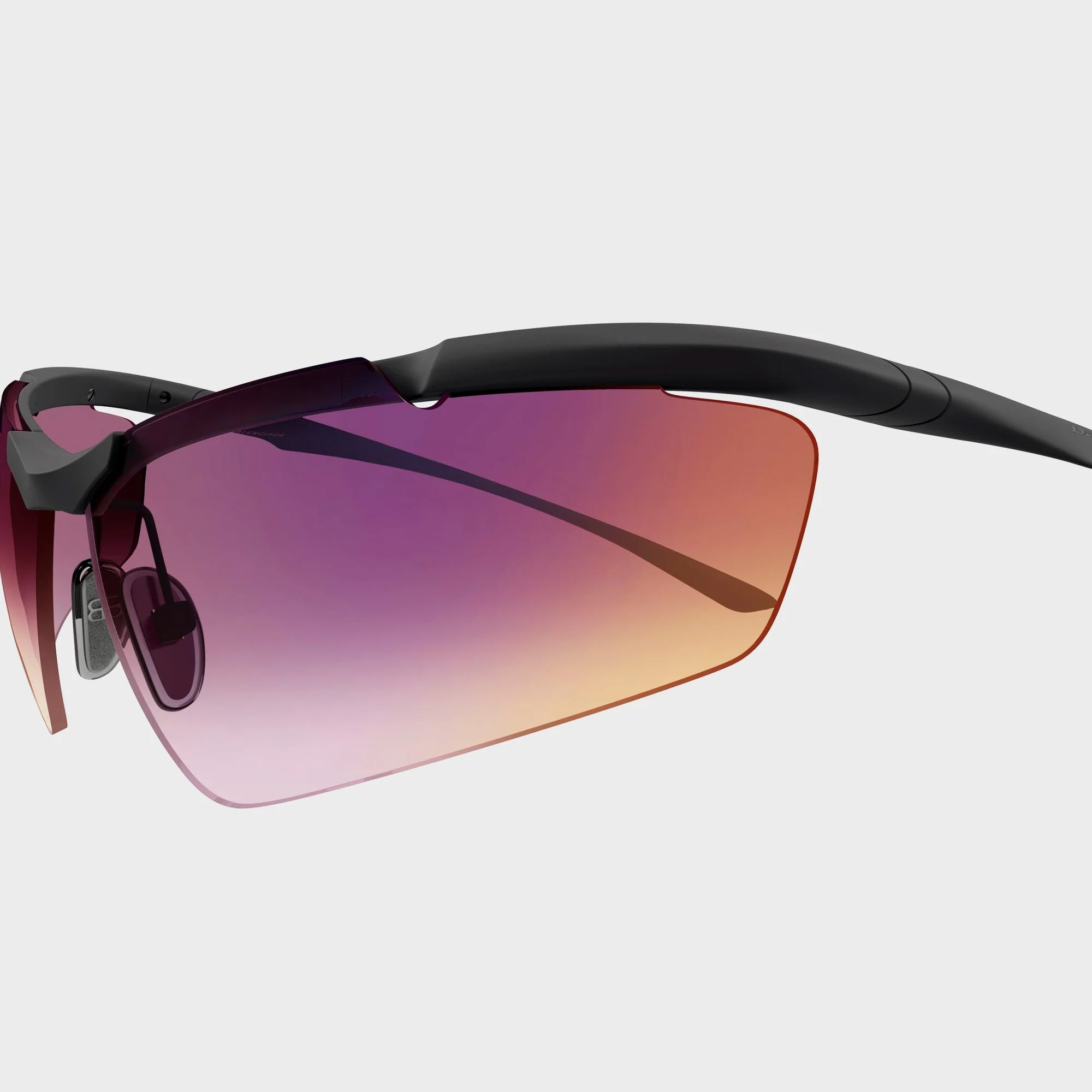 Balenciaga BB0462S Unisex Metal Sunglasses - Ruthenium / Violet - Image 3