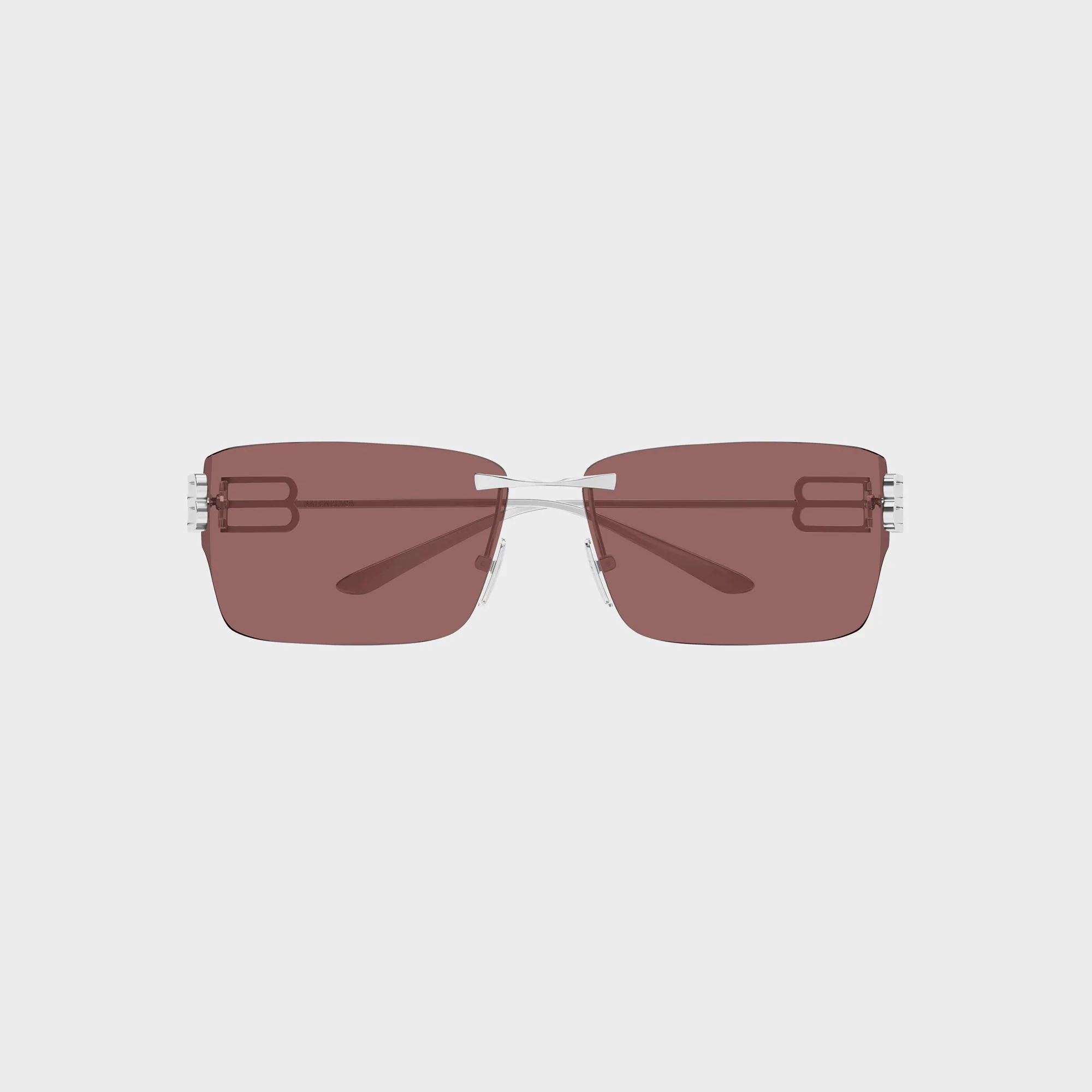 Balenciaga Metal Sunglasses - Silver / Red - Image 2