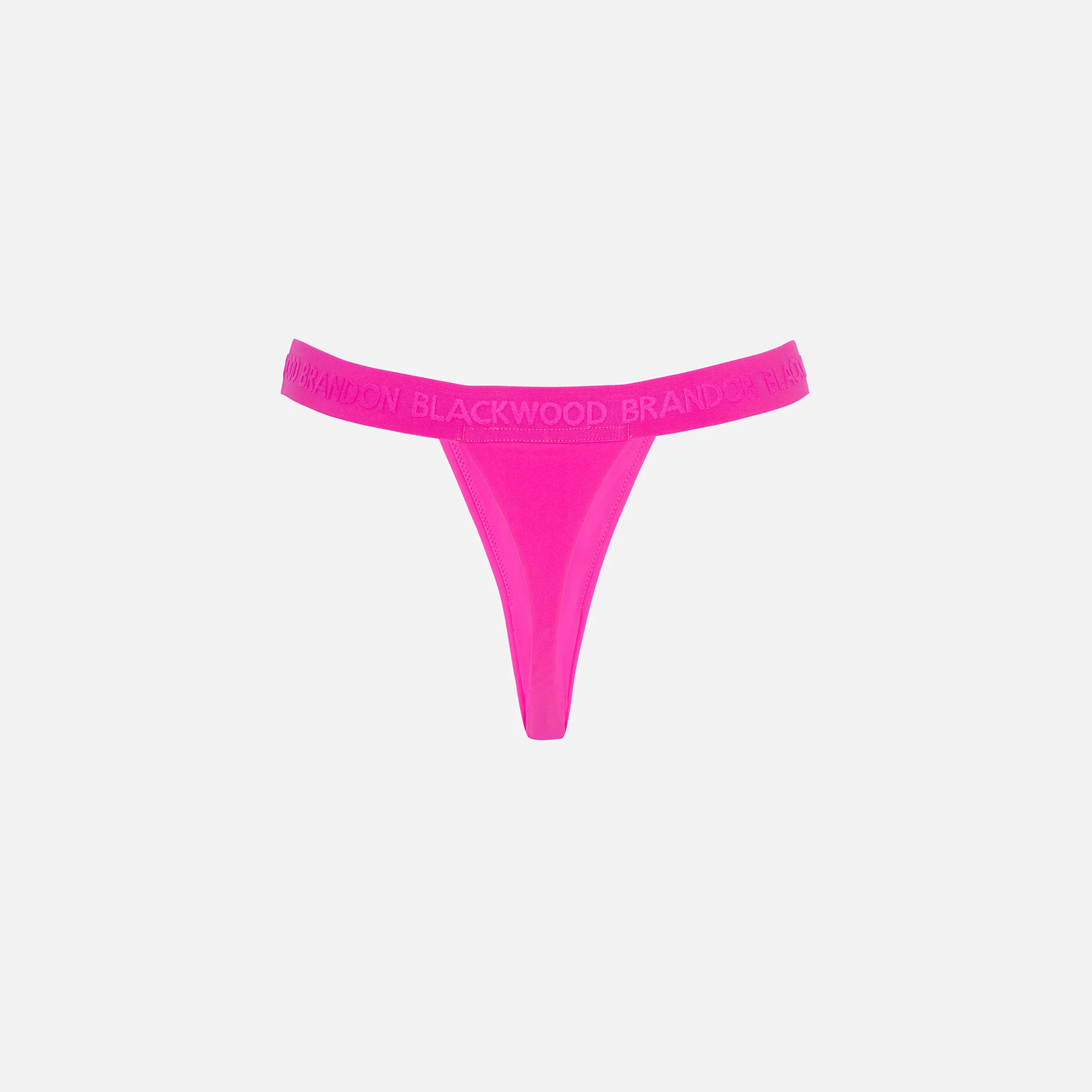 Brandon Blackwood Logo Swim Thong - Hot Pink - Image 2