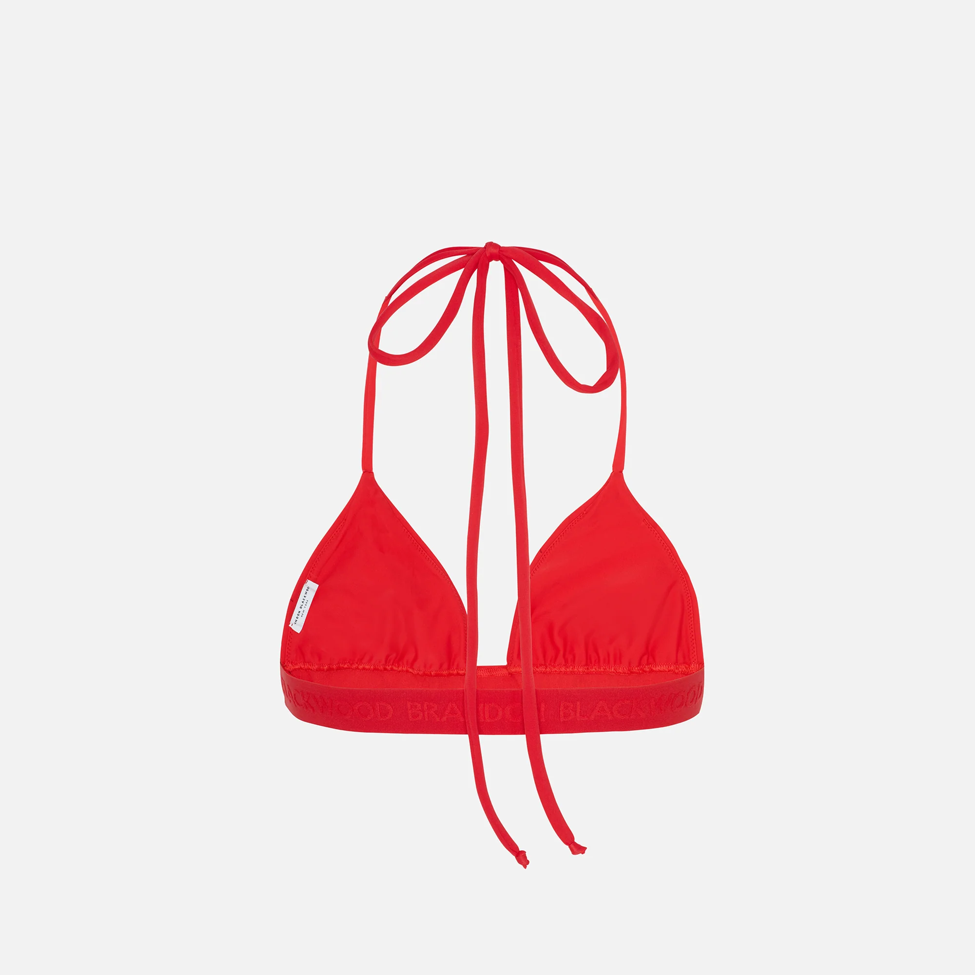 Brandon Blackwood Logo Halter Bikini Top - Red - Image 2