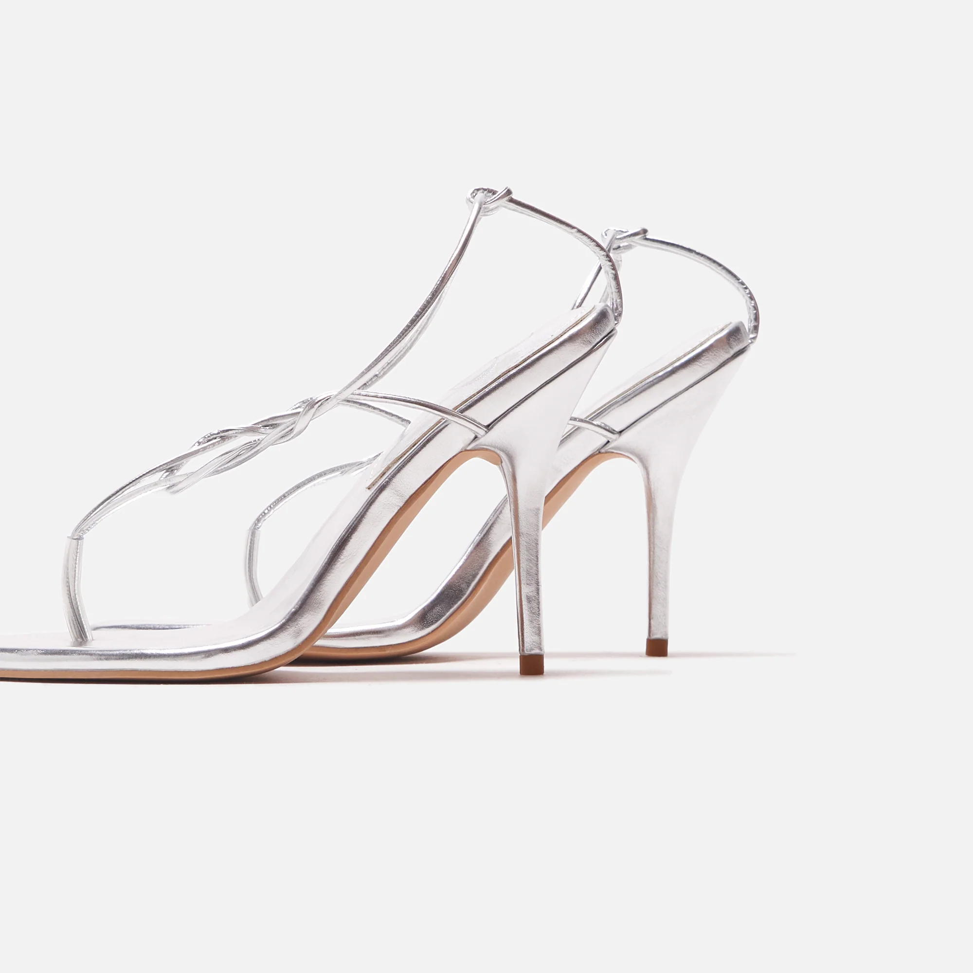 Bydose Mid Thong Sandal - Chrome - Image 3