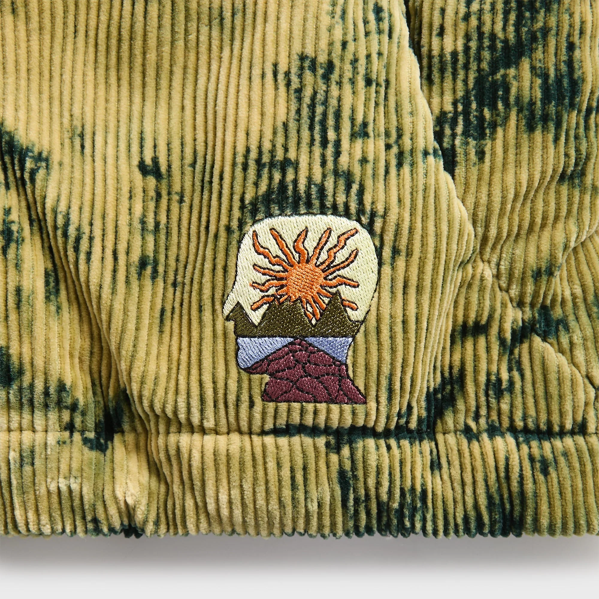Brain Dead Bleach Dyed Dimension Puffer Jacket - Olive - Image 3