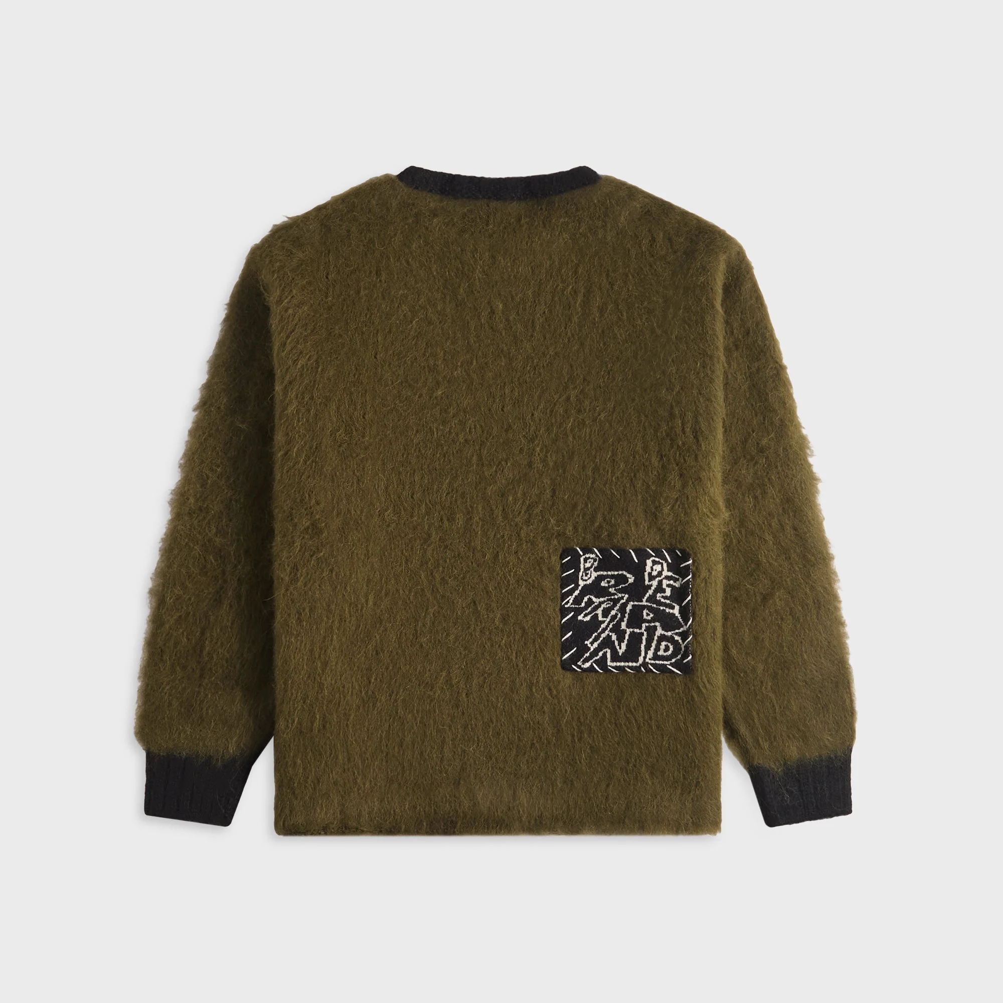 Brain Dead Future Vision Boxy Knit Sweater - Olive - Image 2