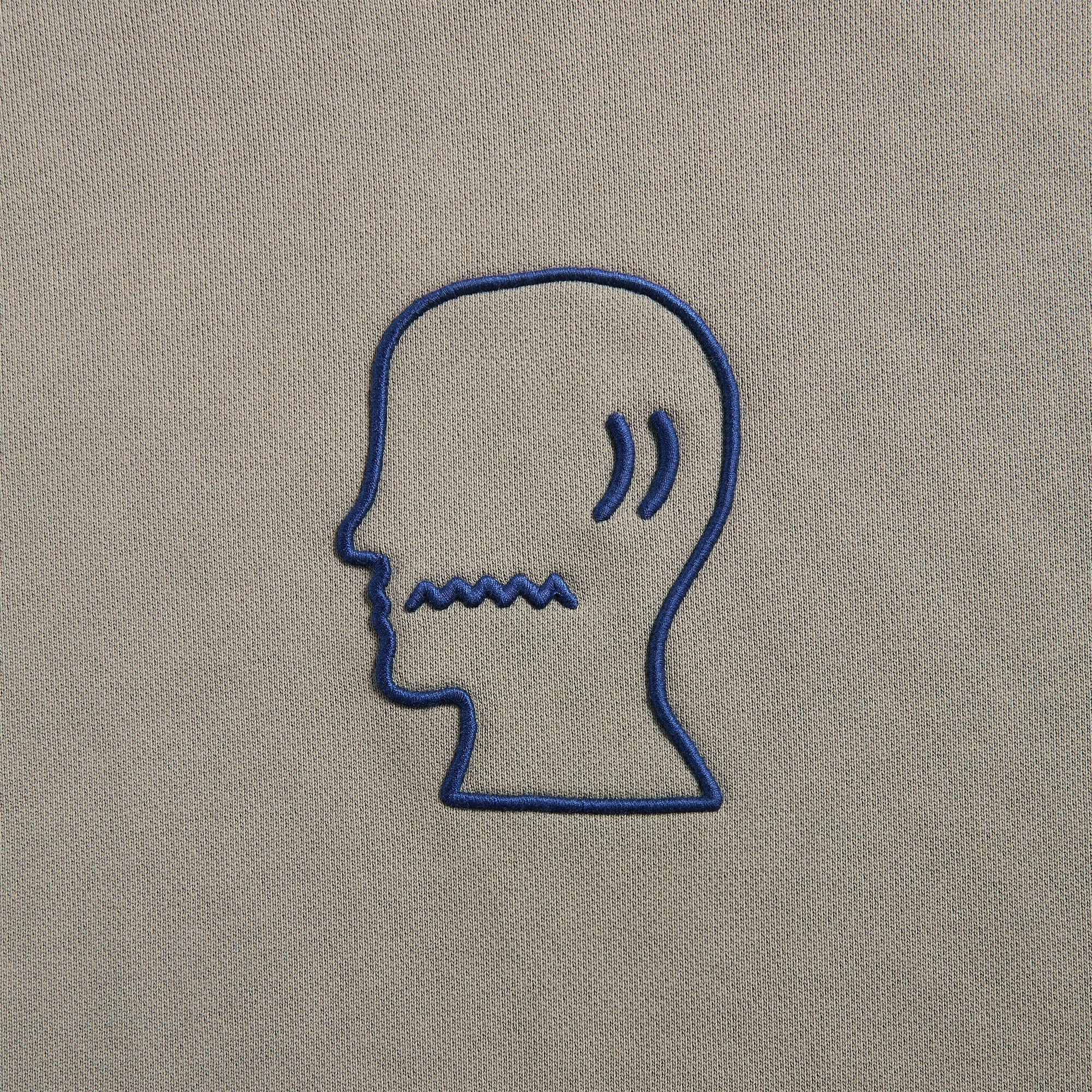 Brain Dead Mendoza Cropped Hoodie - Cement - Image 3