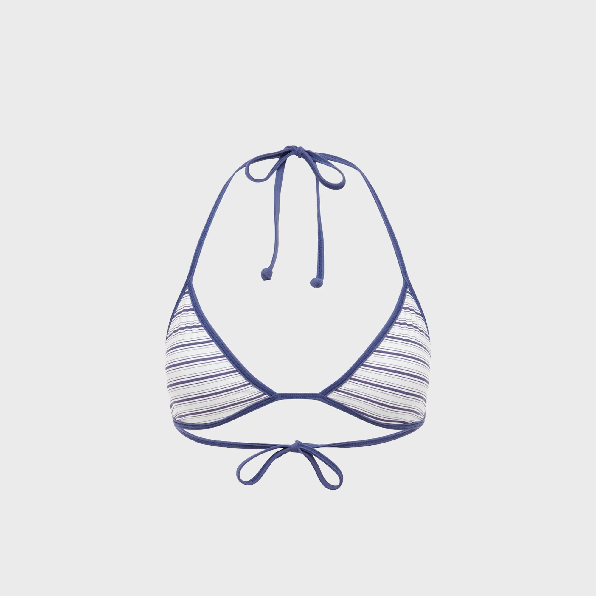 Bond Eye Reversible Bind Isla Triangle Top - Indigo / Riviera Stripe