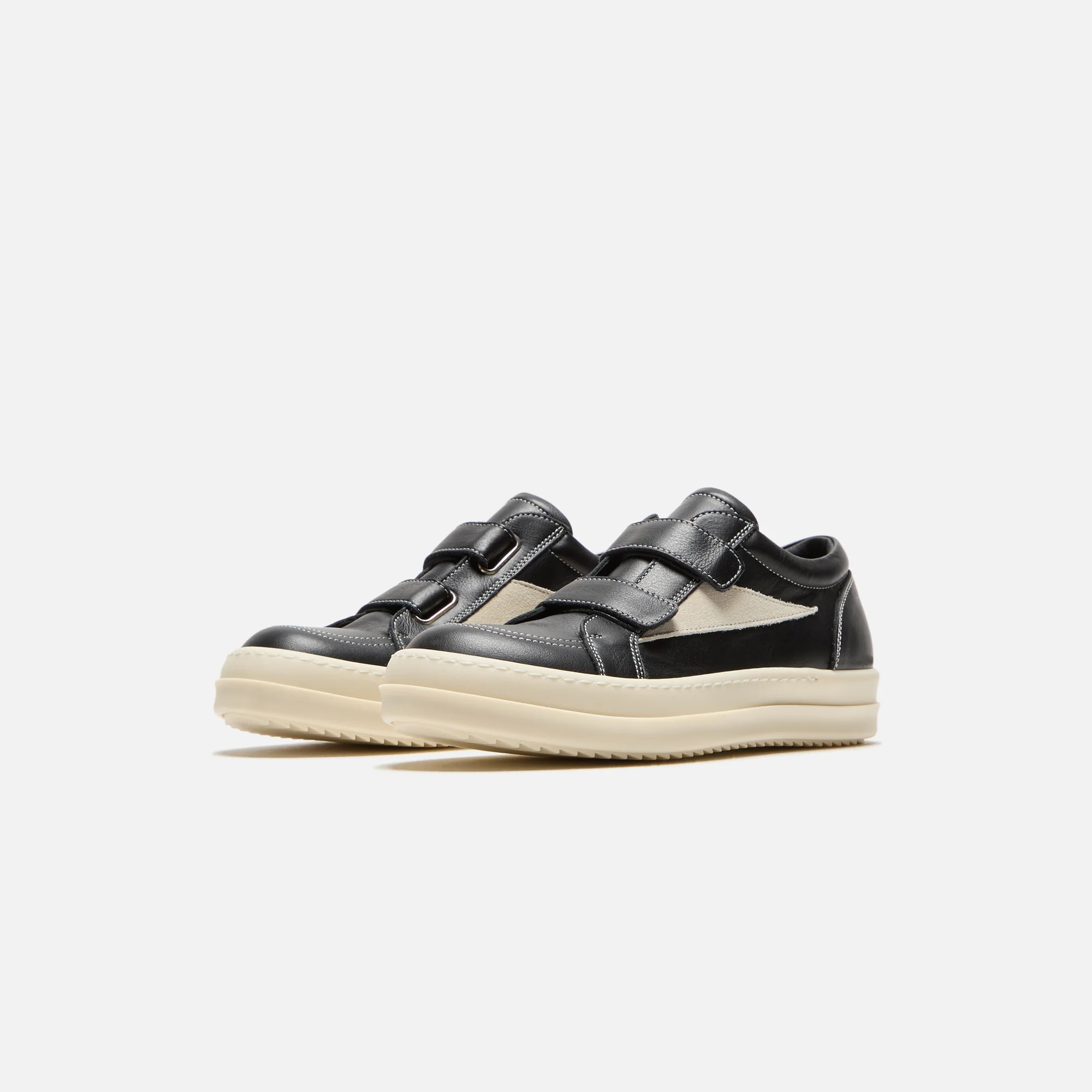 Rick Owens Kids Vintage Sneaker - Scarpe In Pelle Black / Milk / Milk - Image 2