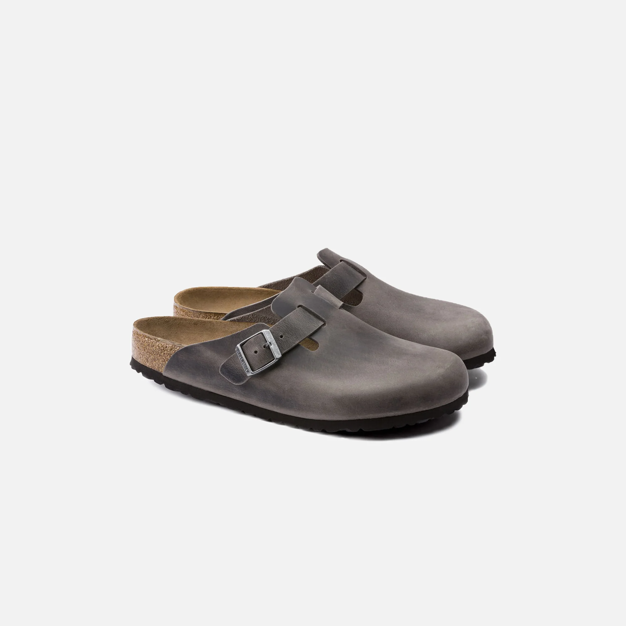 Birkenstock Boston SFB Iron Oiled Leather - Grey - Image 2