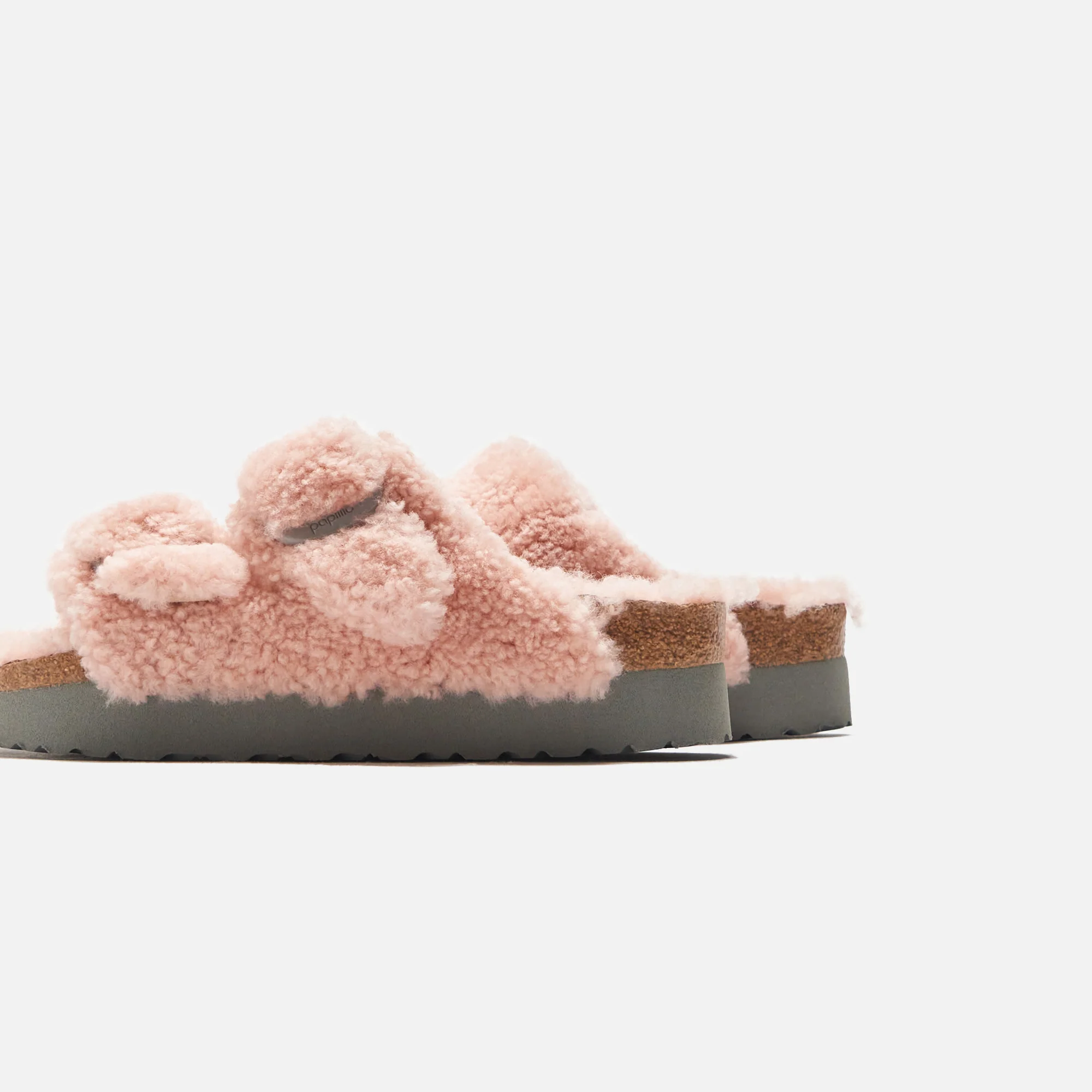 Birkenstock WMNS Arizona Big Buckle Platform Teddy - Crystal Rose - Image 5